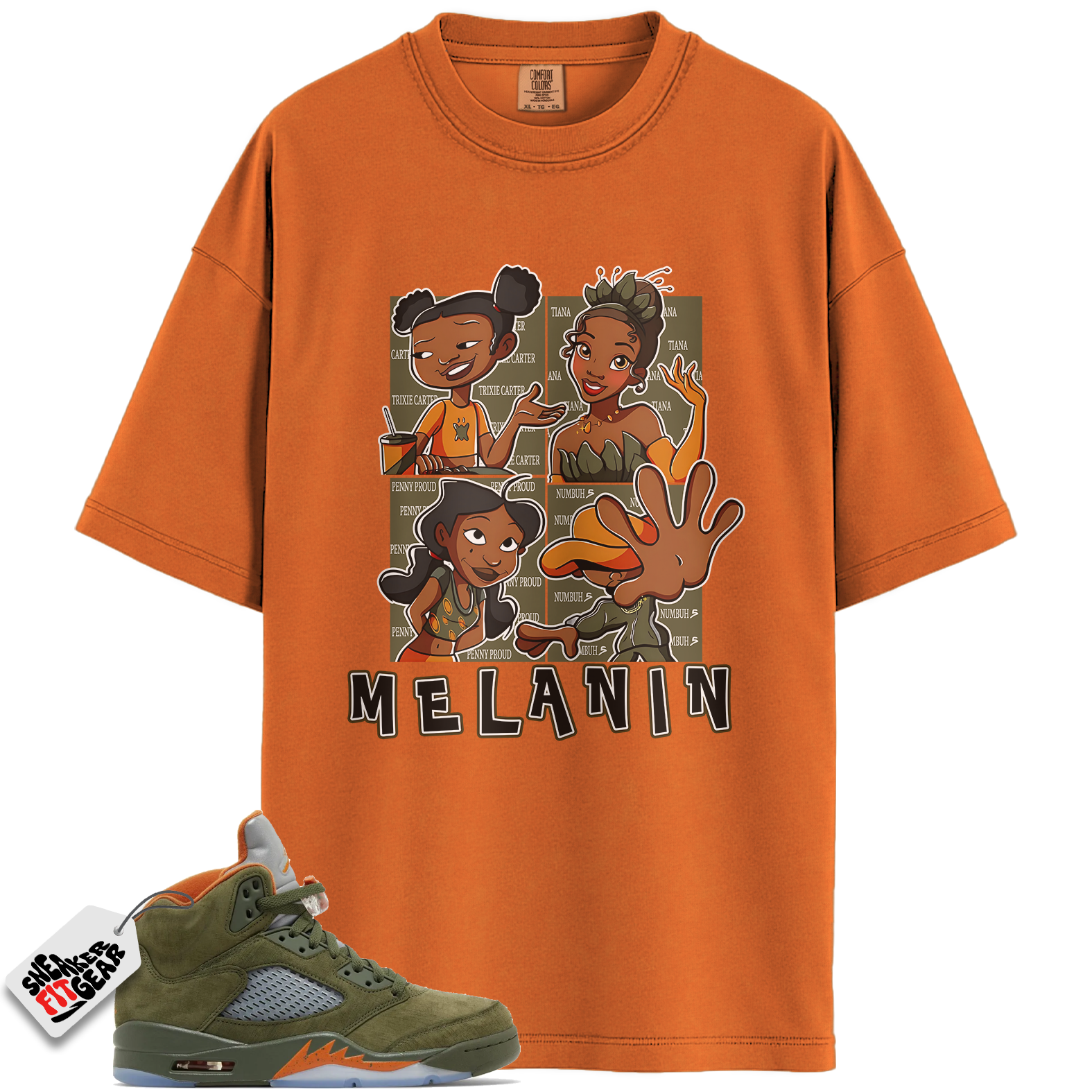 Jordan 5 Retro Olive Match Shirts, Melanin Sisters Shirt Shirts To Match Jordan 5 Retro Olive