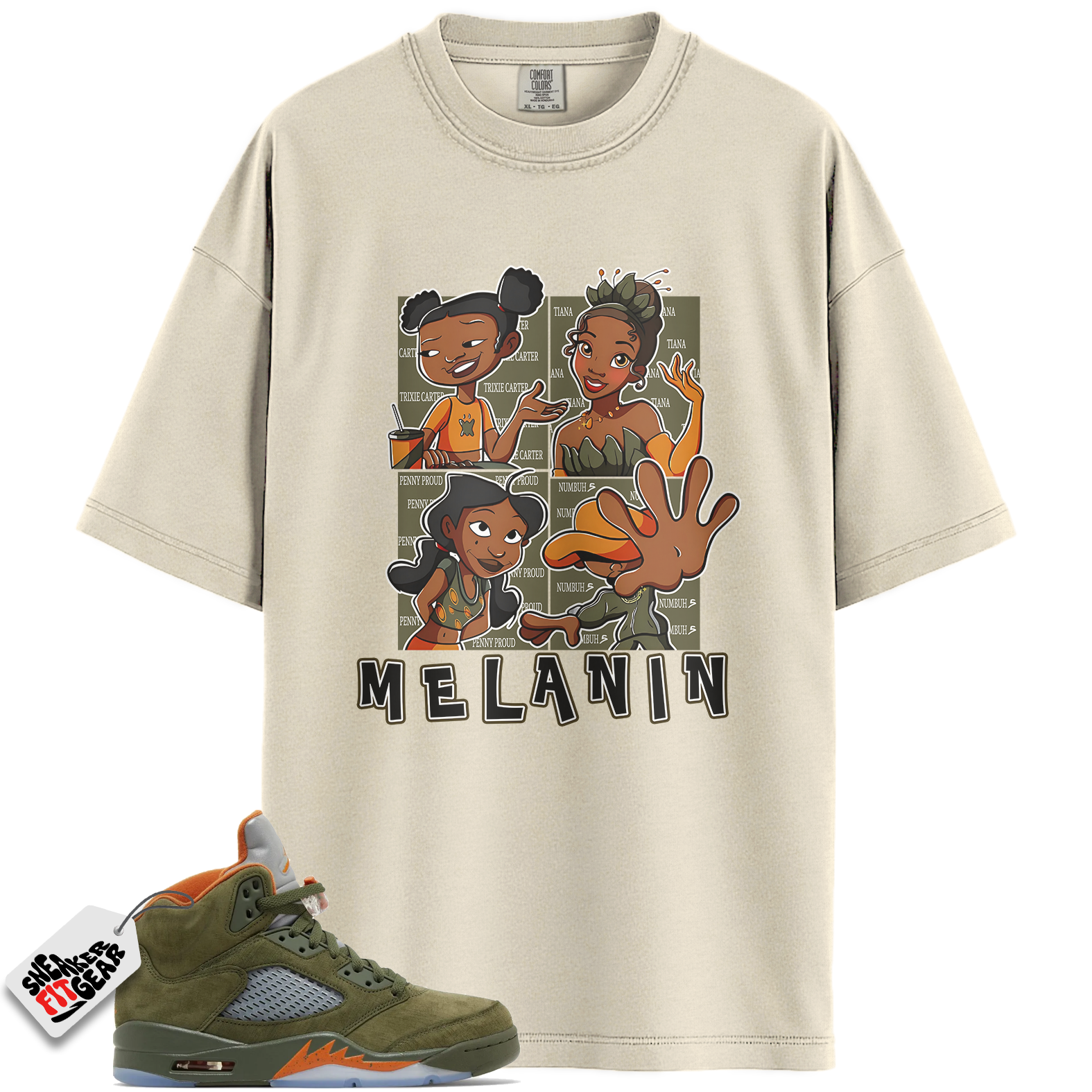 Jordan 5 Retro Olive Match Shirts, Melanin Sisters Shirt Shirts To Match Jordan 5 Retro Olive