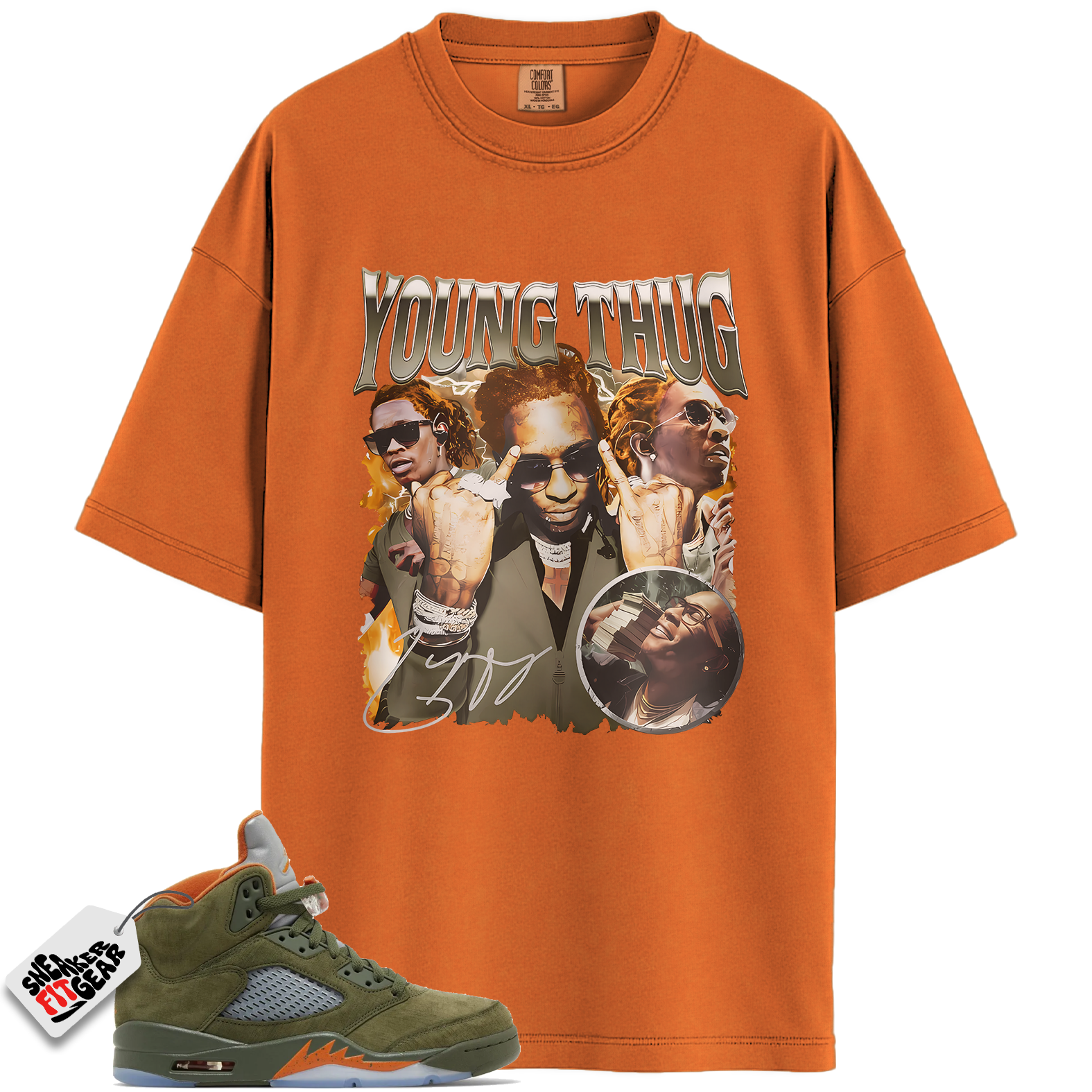 Jordan 5 Retro Olive Match Shirts, Young Thug Shirt Shirts To Match Jordan 5 Retro Olive
