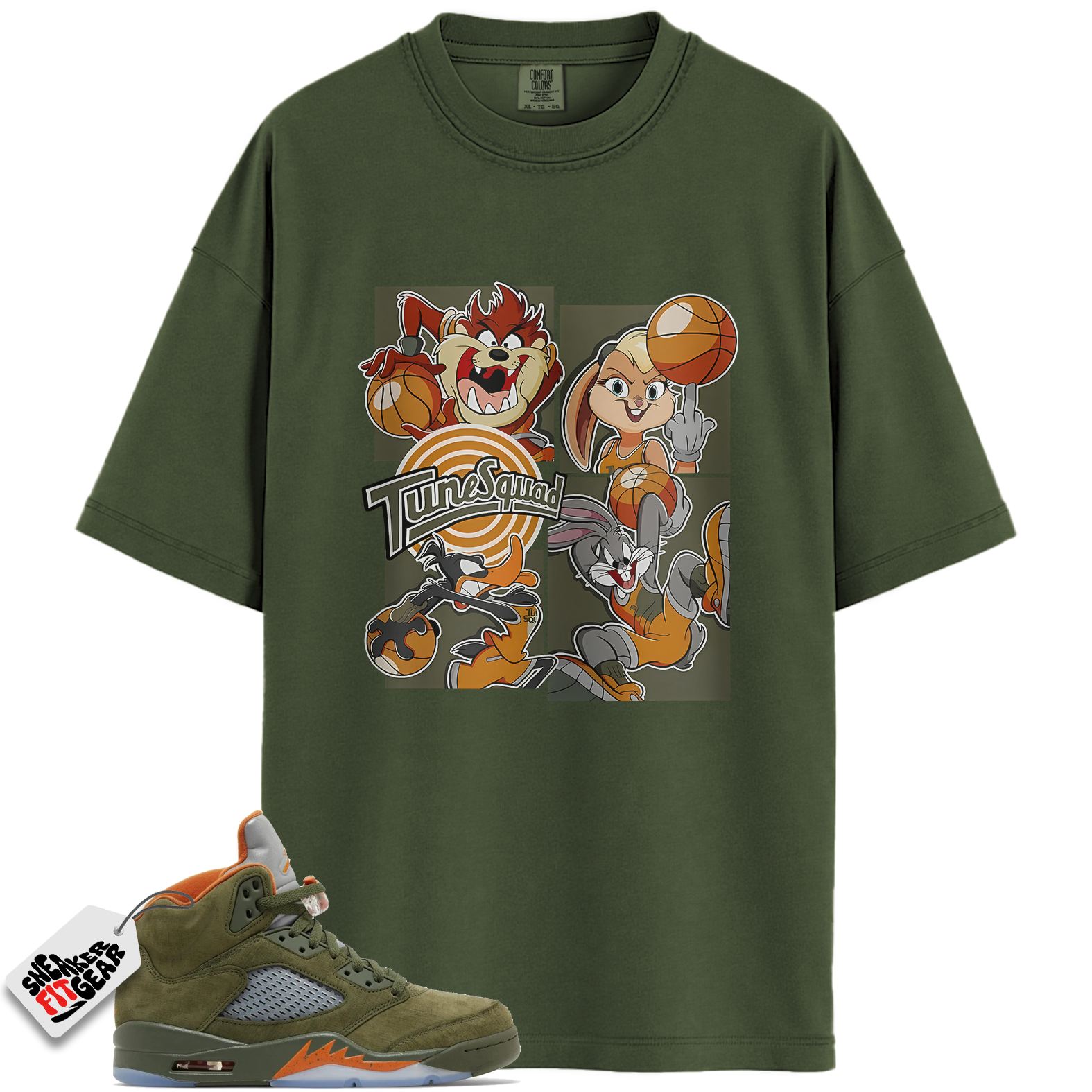 Jordan 5 Retro Olive Match Shirts, Bunny Basketball Jordan 5 Olive Shirt Shirts To Match Jordan 5 Retro Olive