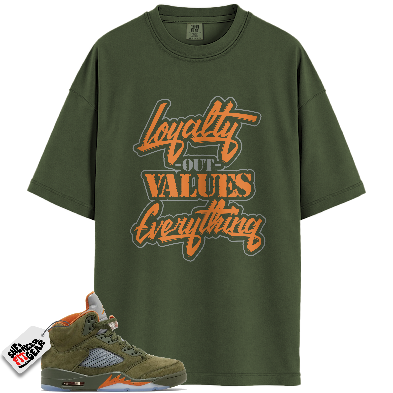 Jordan 5 Retro Olive Match Shirts, LYLTY Shirts To Match Jordan 5 Retro Olive