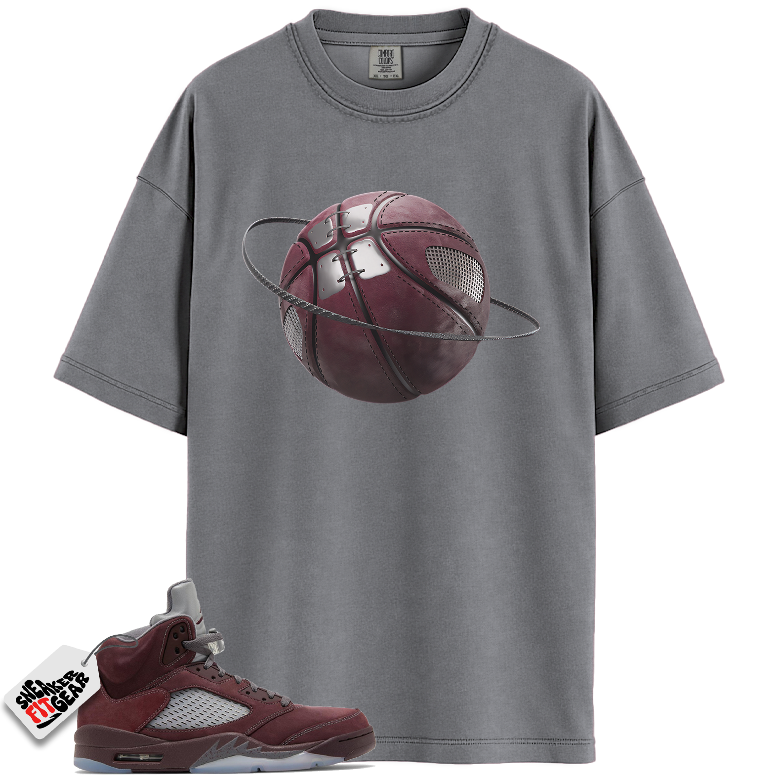 Jordan 5 Retro SE Burgundy Match Shirts, Basketball Planet Unisex Tee Shirts To Match Jordan 5 Retro SE Burgundy