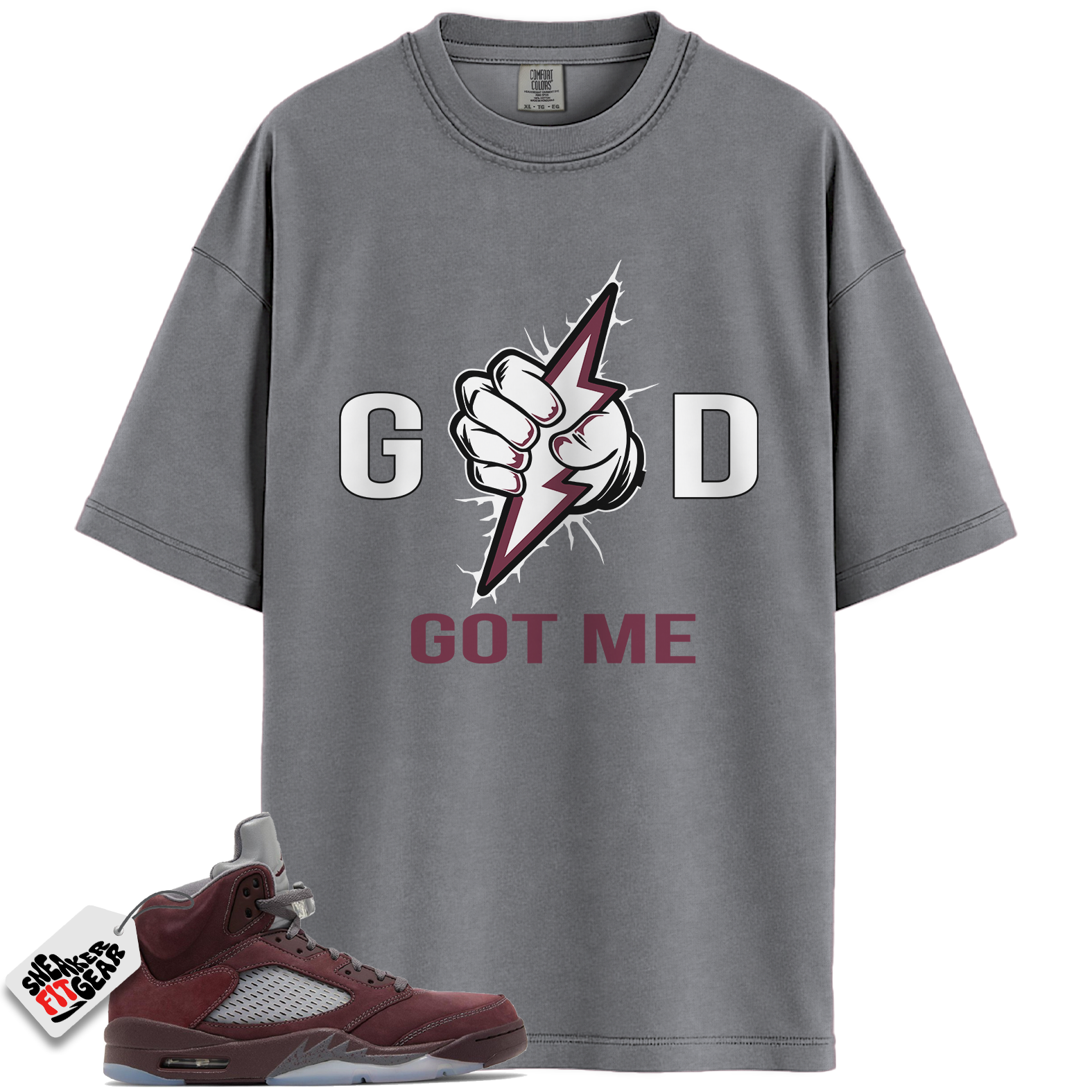 Jordan 5 Retro SE Burgundy Match Shirts, God Got Me Shirt Shirts To Match Jordan 5 Retro SE Burgundy