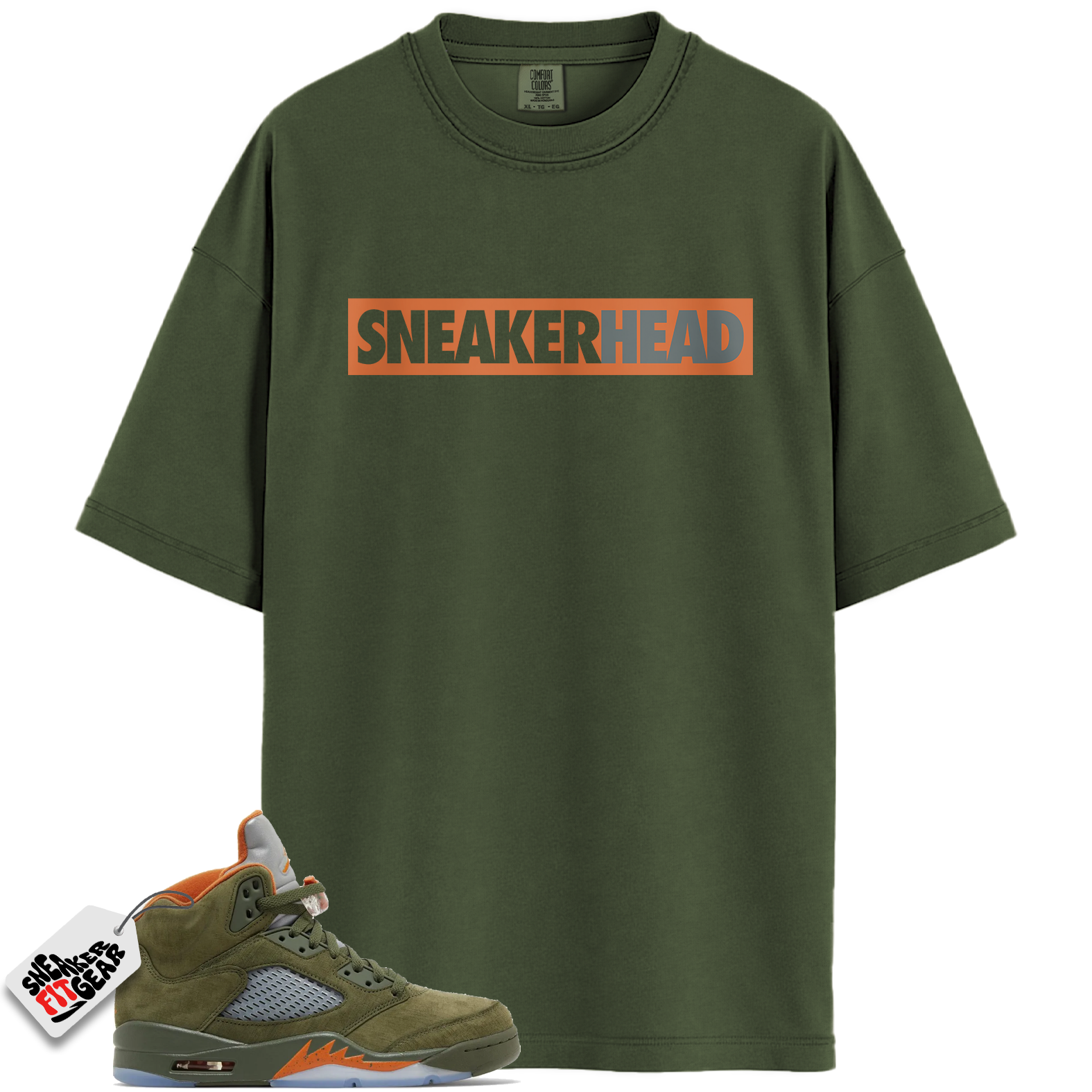 Jordan 5 Retro Olive Match Shirts, SNHD Shirts To Match Jordan 5 Retro Olive Main image