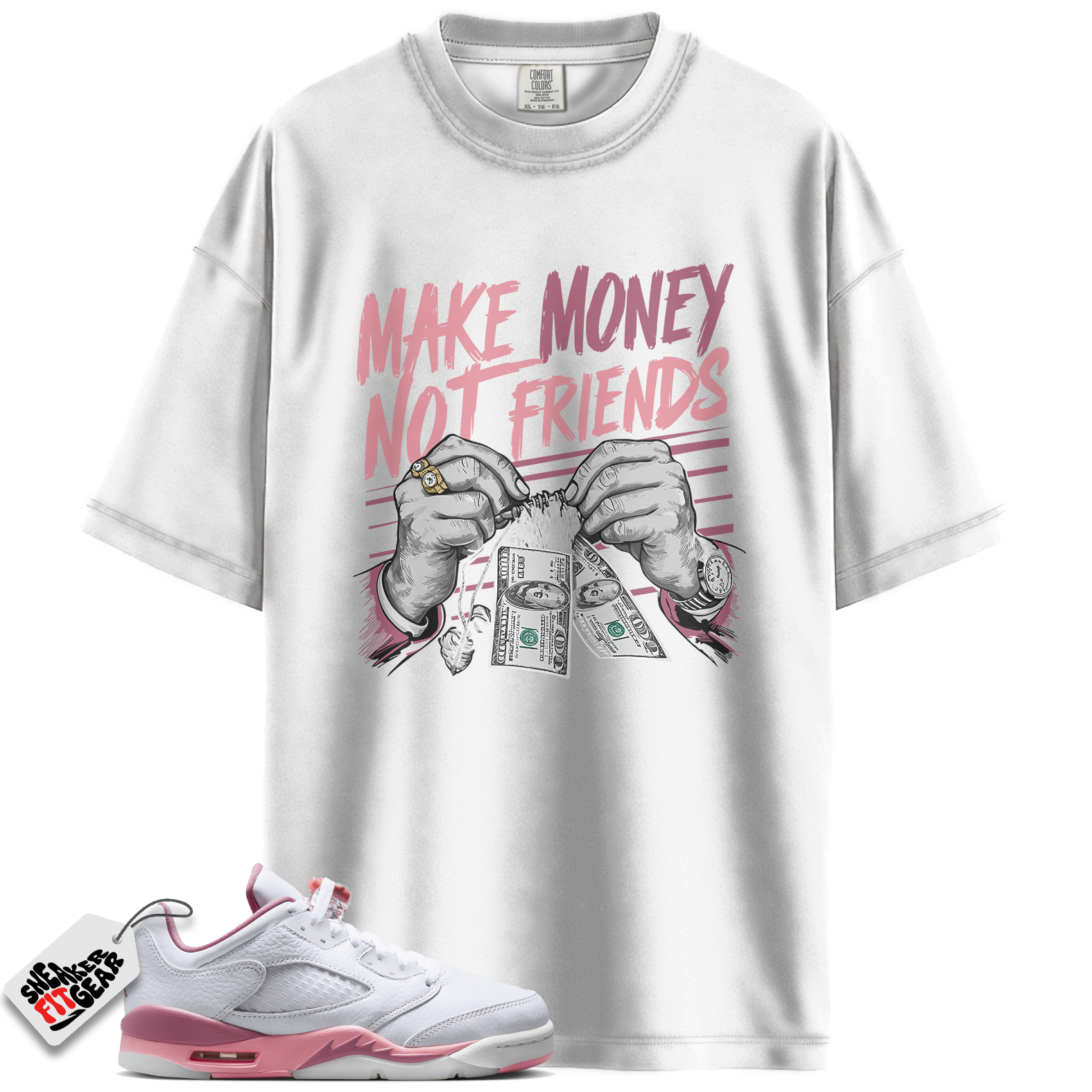 Jordan 5 Low GS Desert Berry White Coral Match Shirts, Make Money Shirts To Match Jordan 5 Low GS Desert Berry White Coral