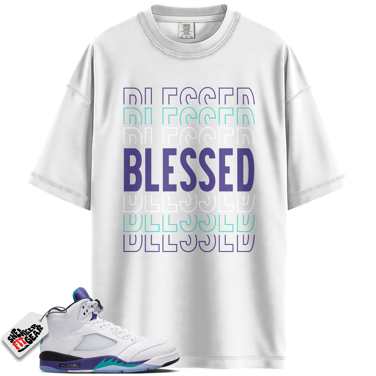 Jordan 5 Retro Grape (2025) Match Shirts, So Blessed Shirt Shirts To Match Jordan 5 Retro Grape (2025)