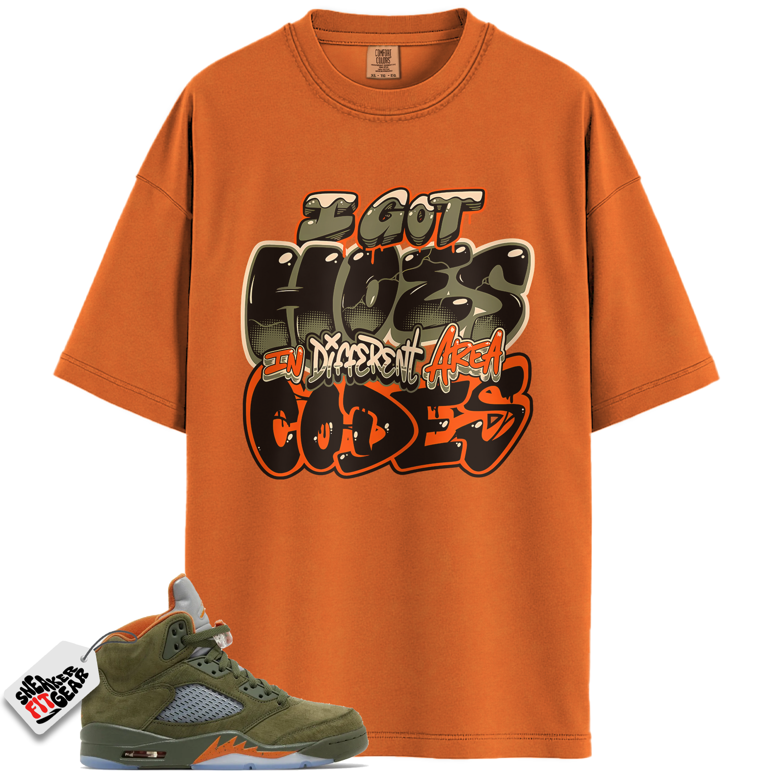 Jordan 5 Retro Olive Match Shirts, CELADON AREA CODES Shirts To Match Jordan 5 Retro Olive