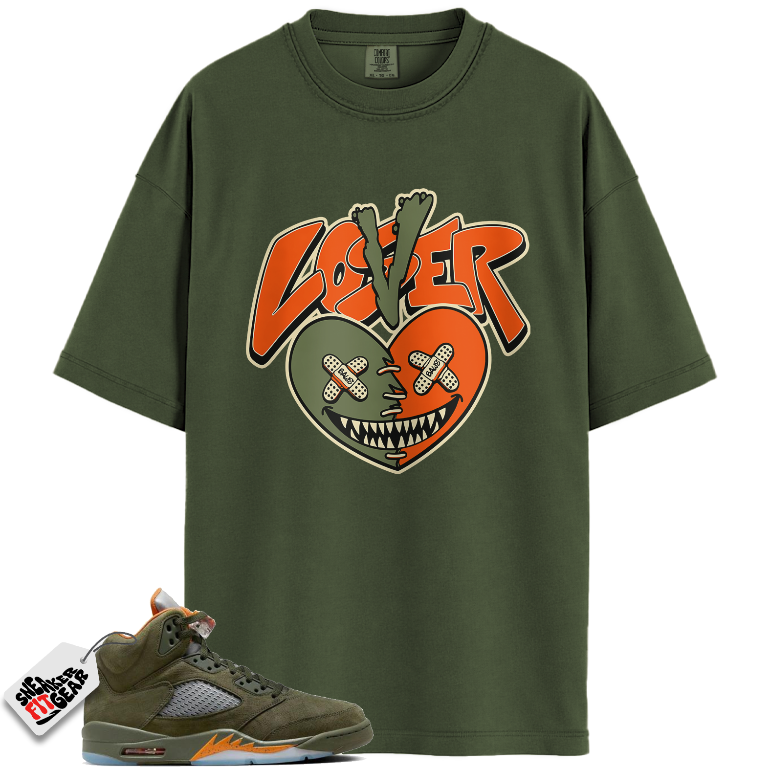 Jordan 5 Retro Olive Match Shirts, Lover Loser Shirts To Match Jordan 5 Retro Olive Main image