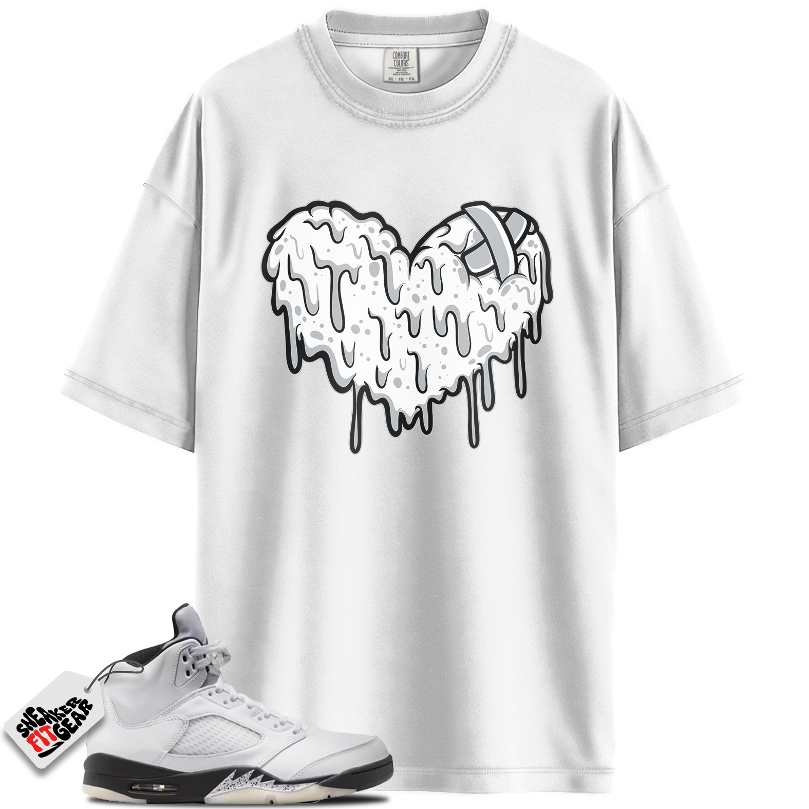 Jordan 5 Retro Reverse Metallic Match Shirts, Heart X Shirts To Match Jordan 5 Retro Reverse Metallic