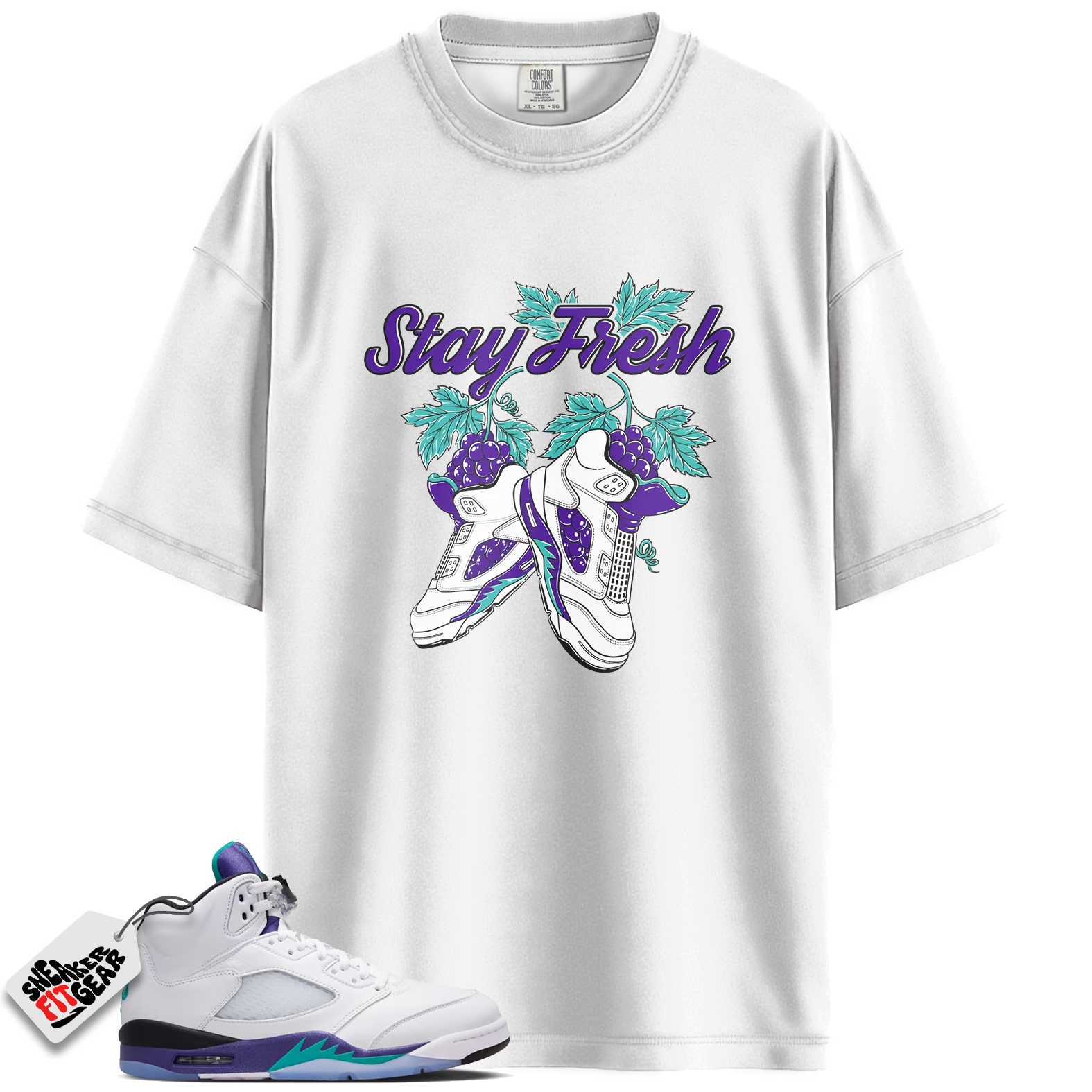Jordan 5 Retro Grape (2025) Match Shirts, Stay Fresh Shirts To Match Jordan 5 Retro Grape (2025) Main image