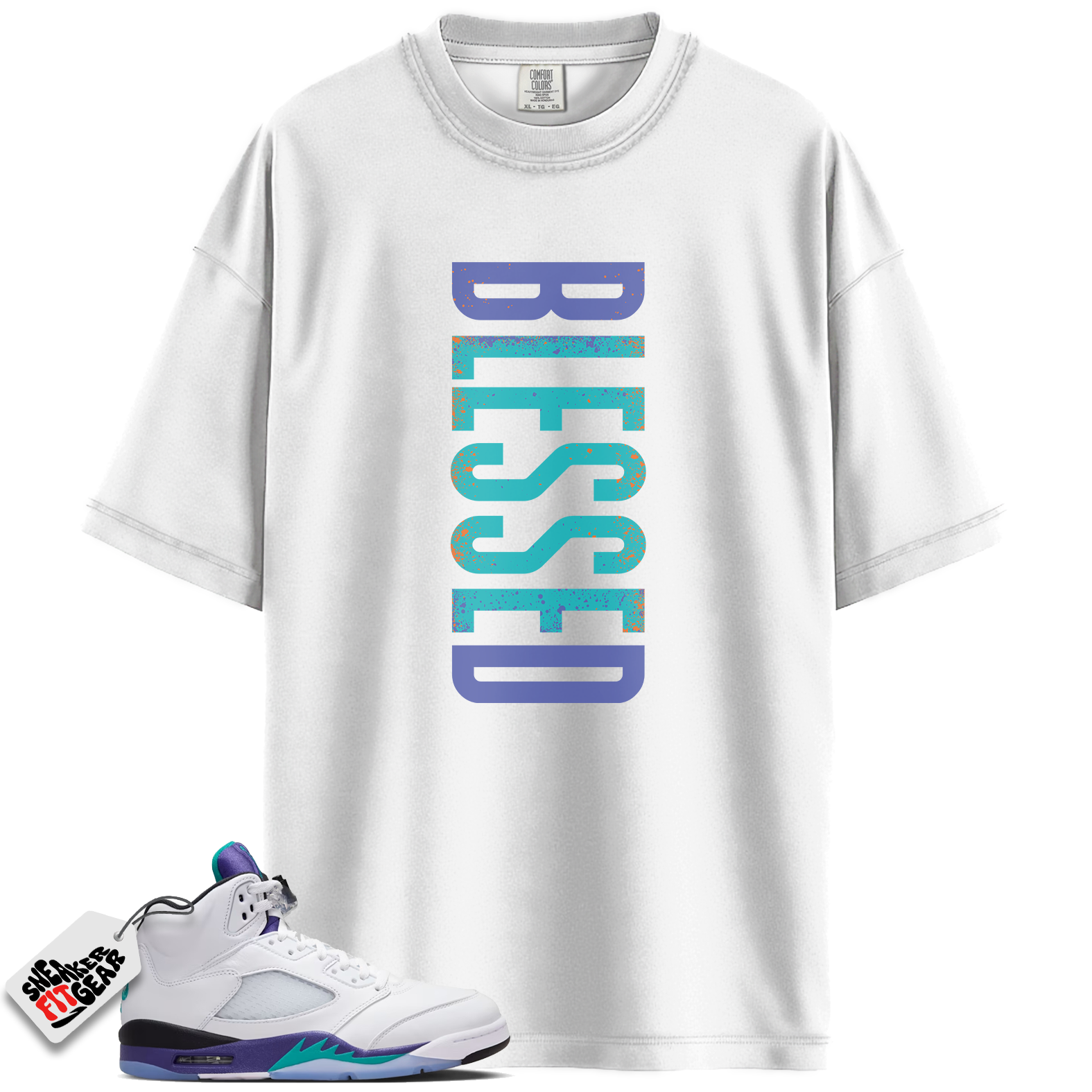 Jordan 5 Retro Grape (2025) Match Shirts, BLESSED Shirts To Match Jordan 5 Retro Grape (2025) Main image