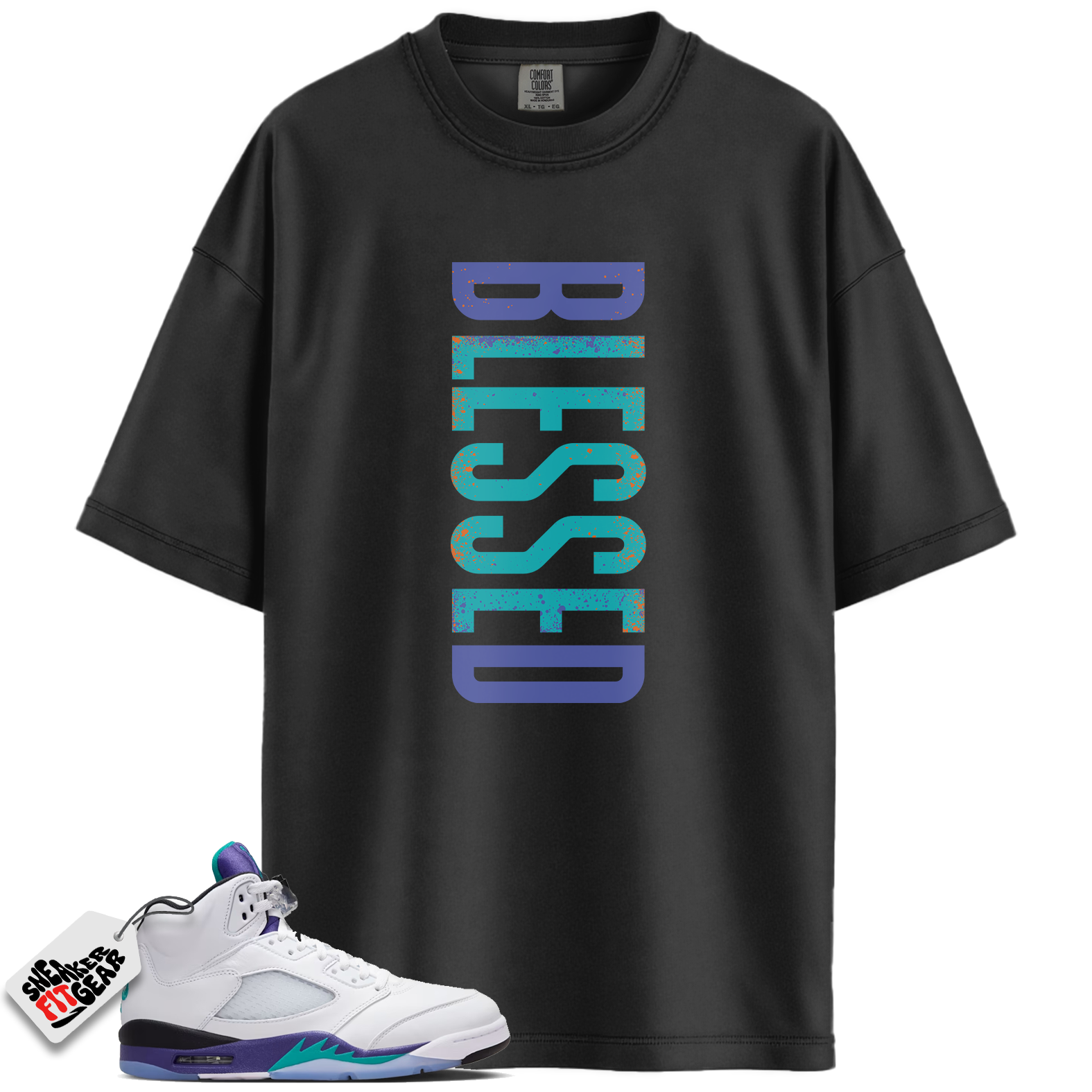 Jordan 5 Retro Grape (2025) Match Shirts, BLESSED Shirts To Match Jordan 5 Retro Grape (2025) Main image