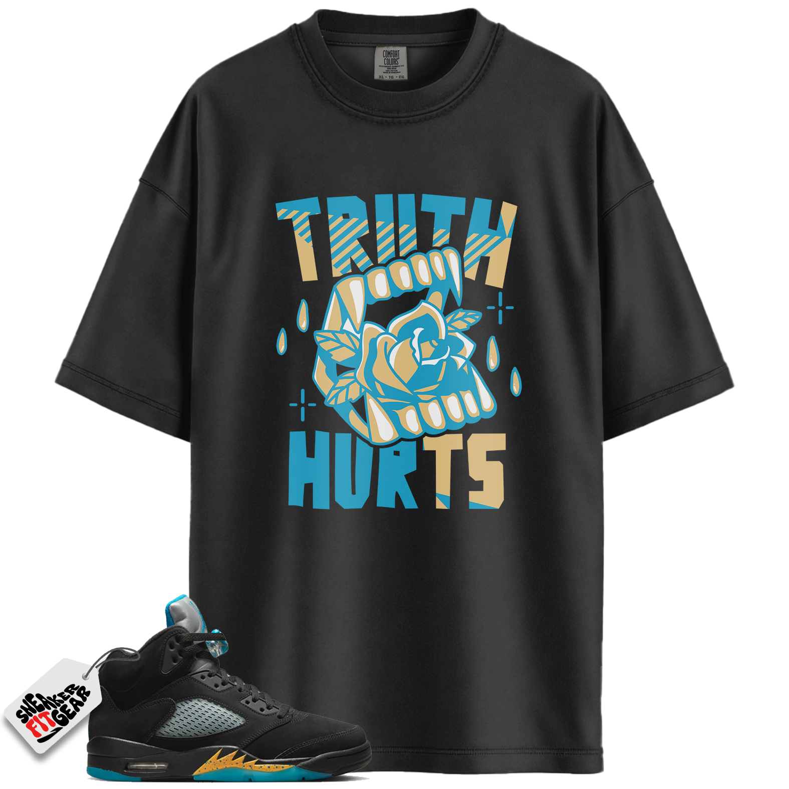 Jordan 5 Retro Aqua Match Shirts, Truth Hurts Shirts To Match Jordan 5 Retro Aqua Main image