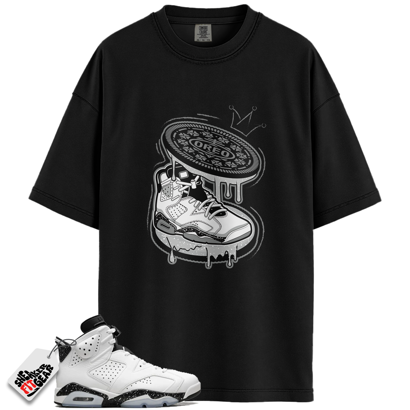 Jordan 6 Retro Reverse Oreo Match Shirts, Cookies Gray To Match Jordan 6 Retro Reverse Oreo Main image
