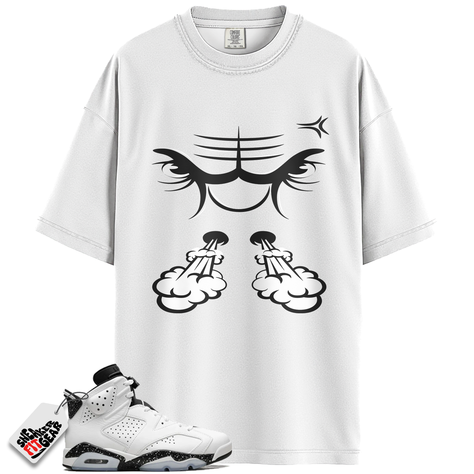 Jordan 6 Retro Reverse Oreo Match Shirts, Raging Face Tees To Match Jordan 6 Retro Reverse Oreo Main image