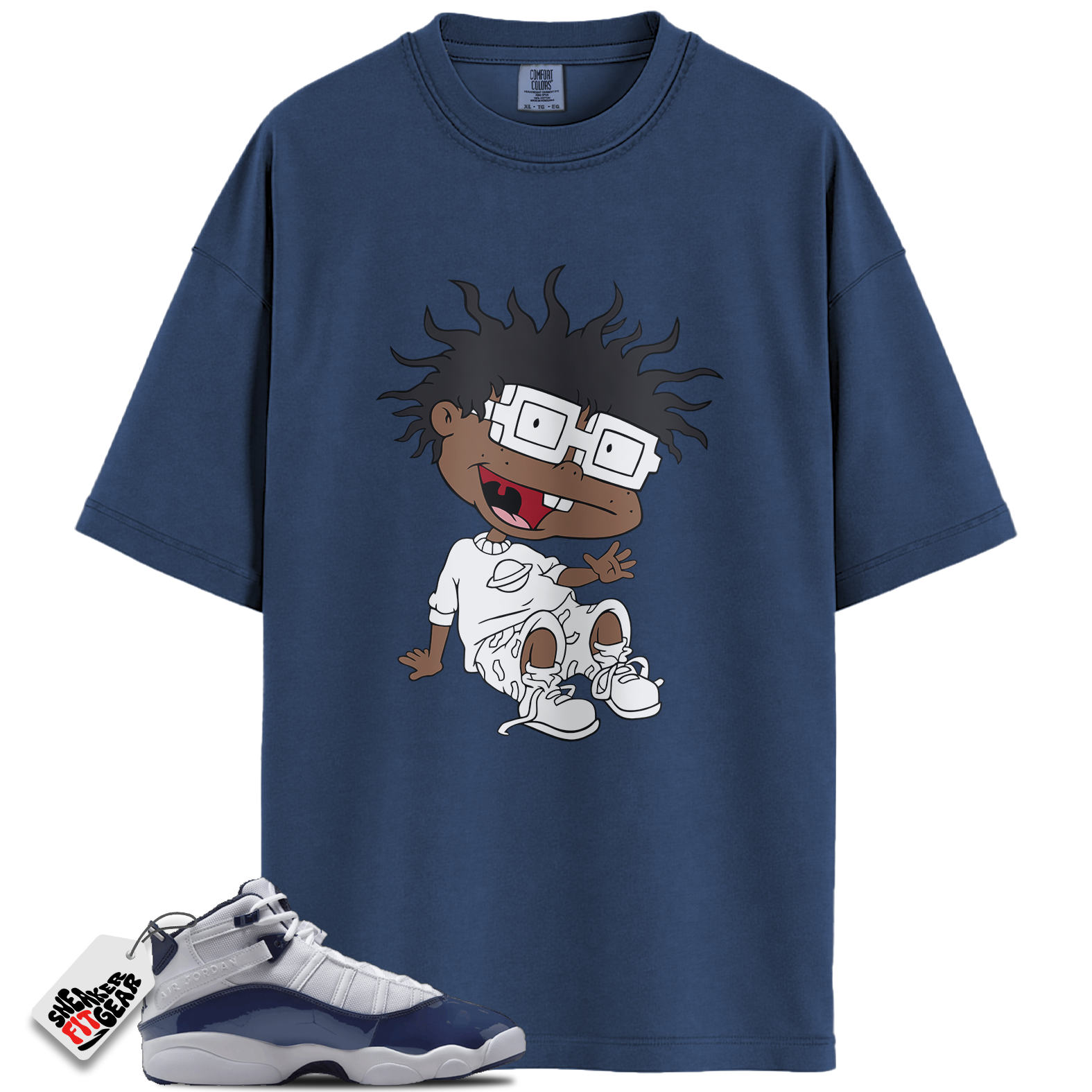 Jordan 6 Rings White Midnight Navy Match Shirts, FINSTER To Match Jordan 6 Rings White Midnight Navy