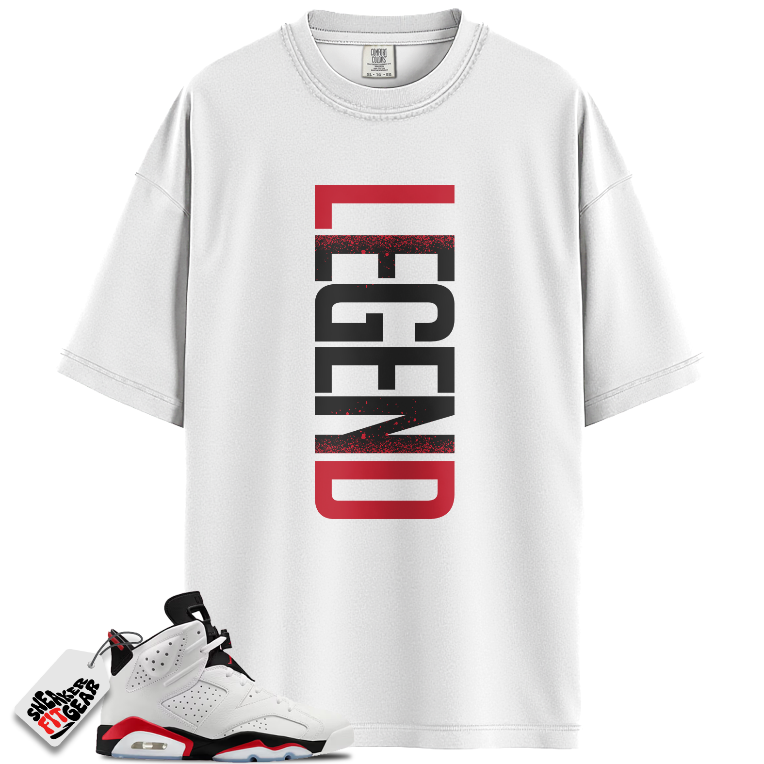 Jordan 6 Retro Fire Red Match Shirts, LEGEND To Match Jordan 6 Retro Fire Red