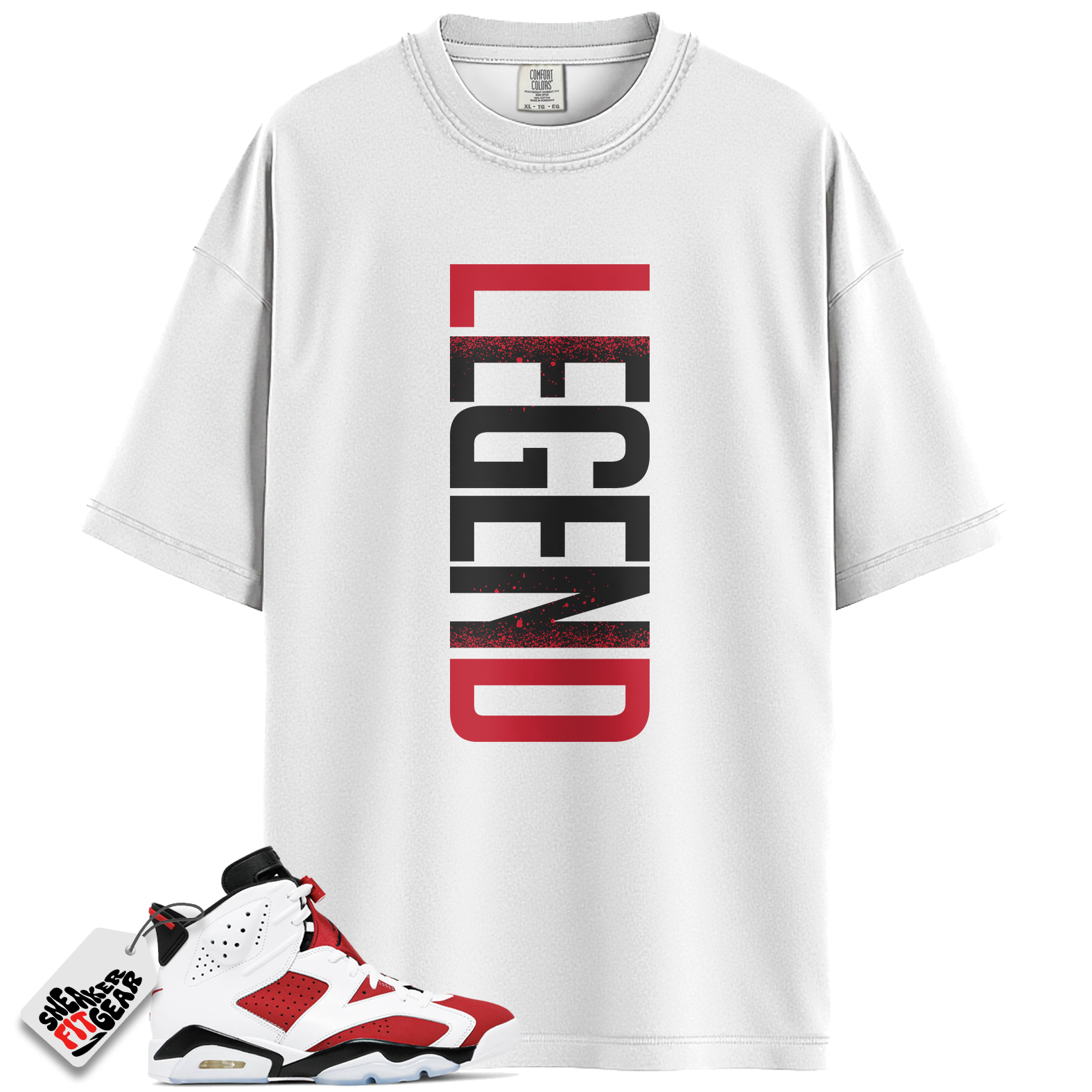 Jordan 6 Retro Carmine Match Shirts, LEGEND To Match Jordan 6 Retro Carmine