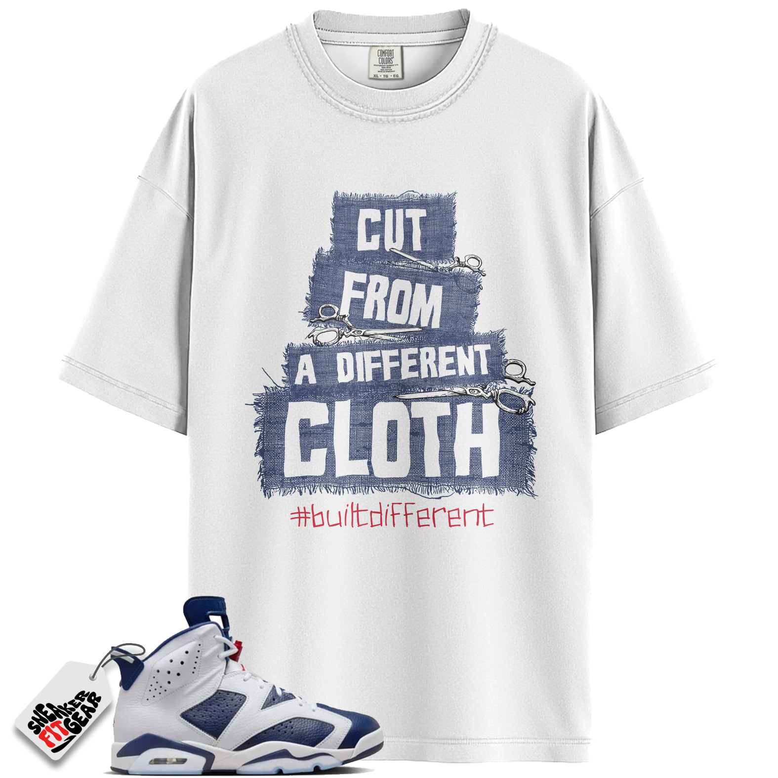 Jordan 6 Retro Olympic Match Shirts, Built Different Shirt To Match Jordan 6 Retro Olympic Main image