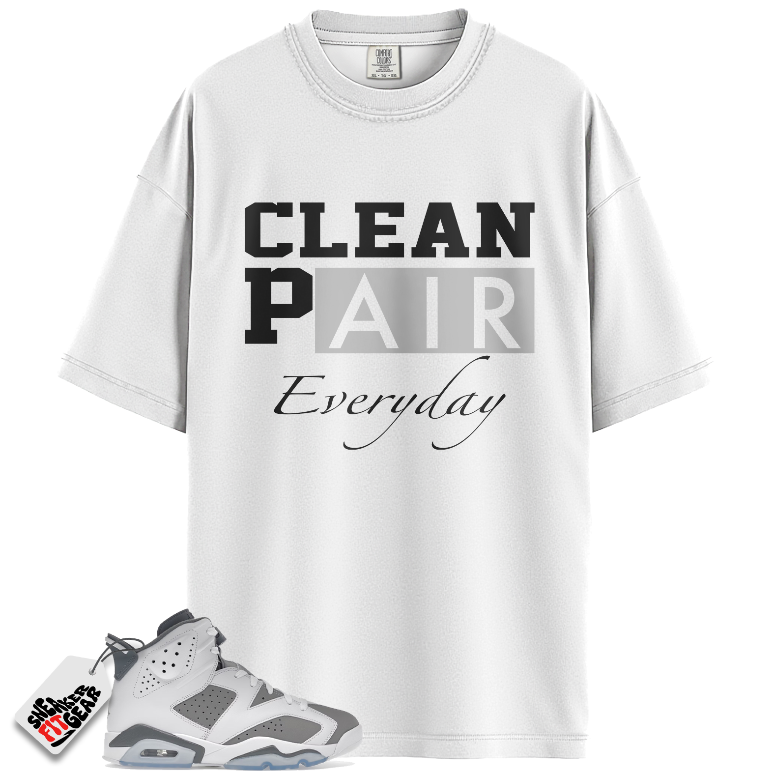 Jordan 6 Retro Cool Grey Match Shirts, Clean Pair Sneaker Tee To Match Jordan 6 Retro Cool Grey