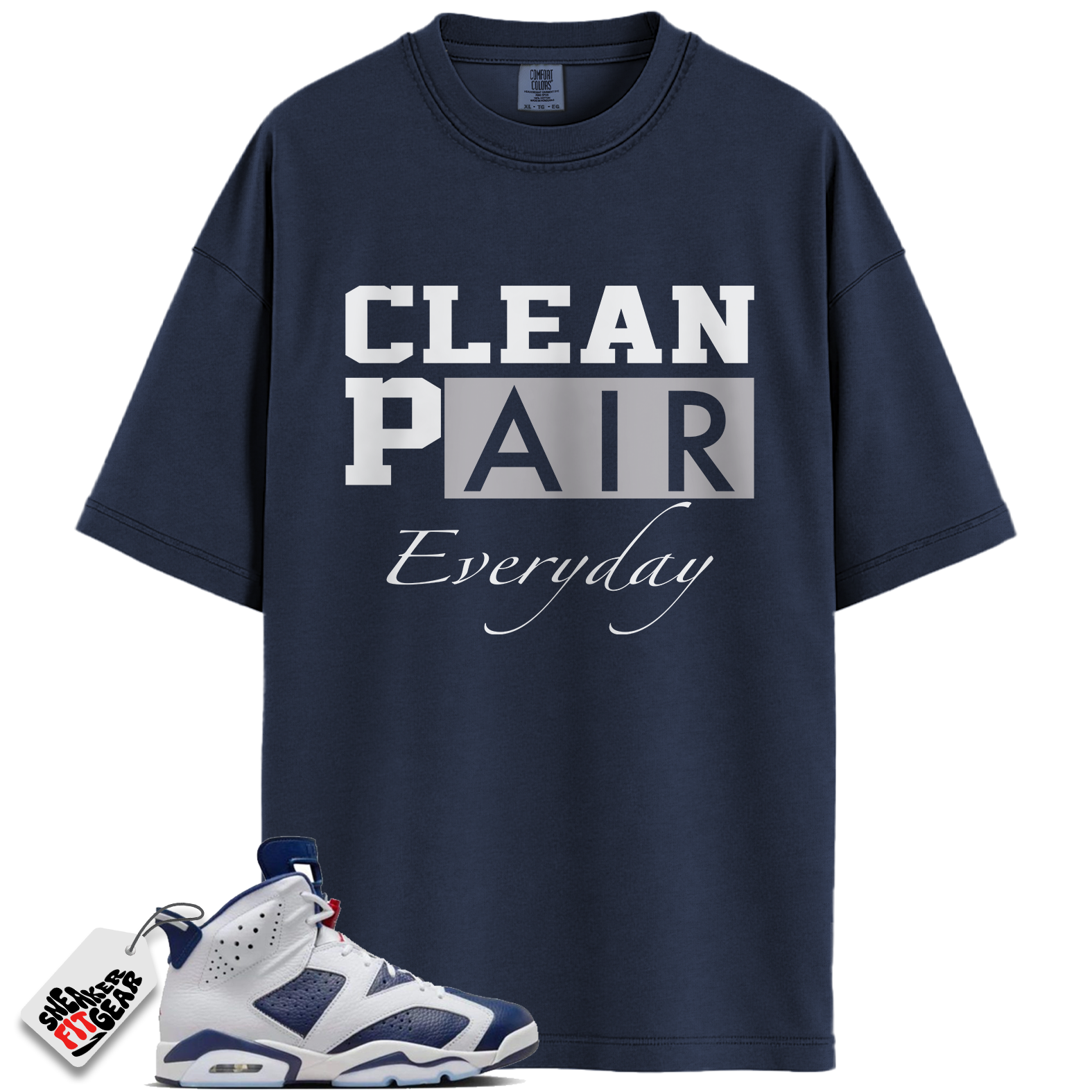 Jordan 6 Retro Olympic Match Shirts, Clean Pair Sneaker Tees To Match Jordan 6 Retro Olympic
