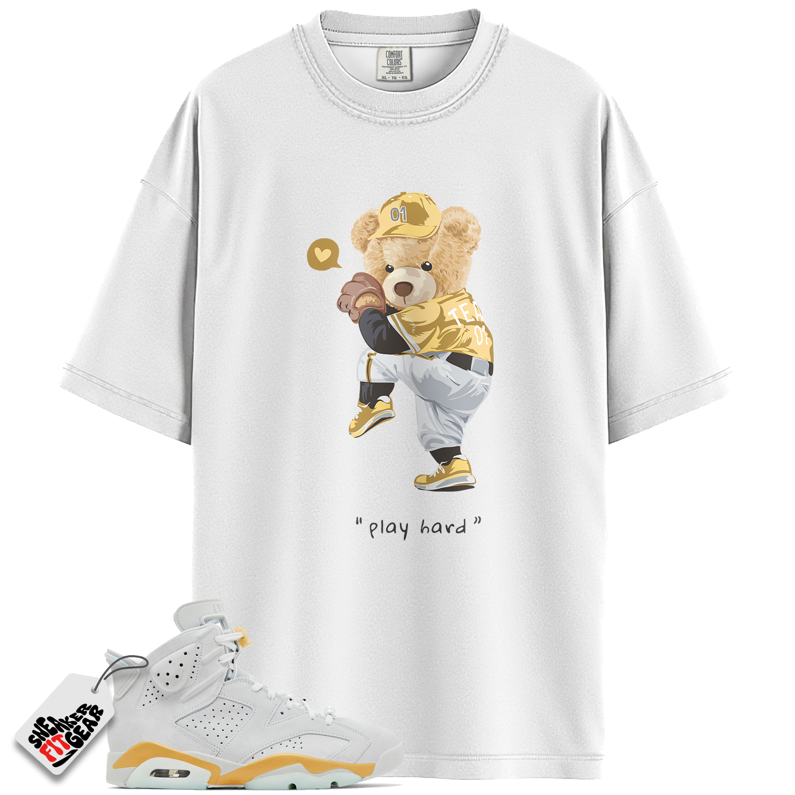 Women's Jordan 6 Retro Craft Pearl Match Shirts, Play Hard Tee To Match Women's Jordan 6 Retro Craft Pearl Main image