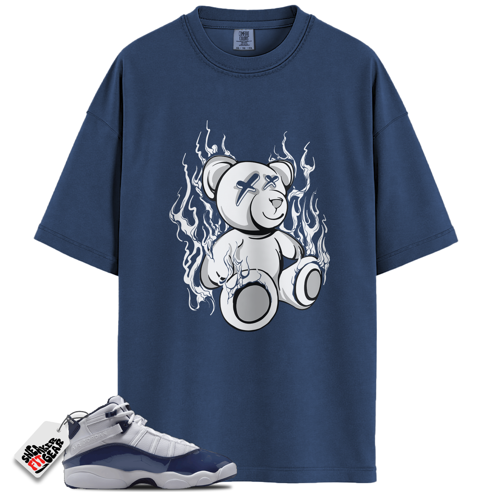 Jordan 6 Rings White Midnight Navy Match Shirts, LIT To Match Jordan 6 Rings White Midnight Navy