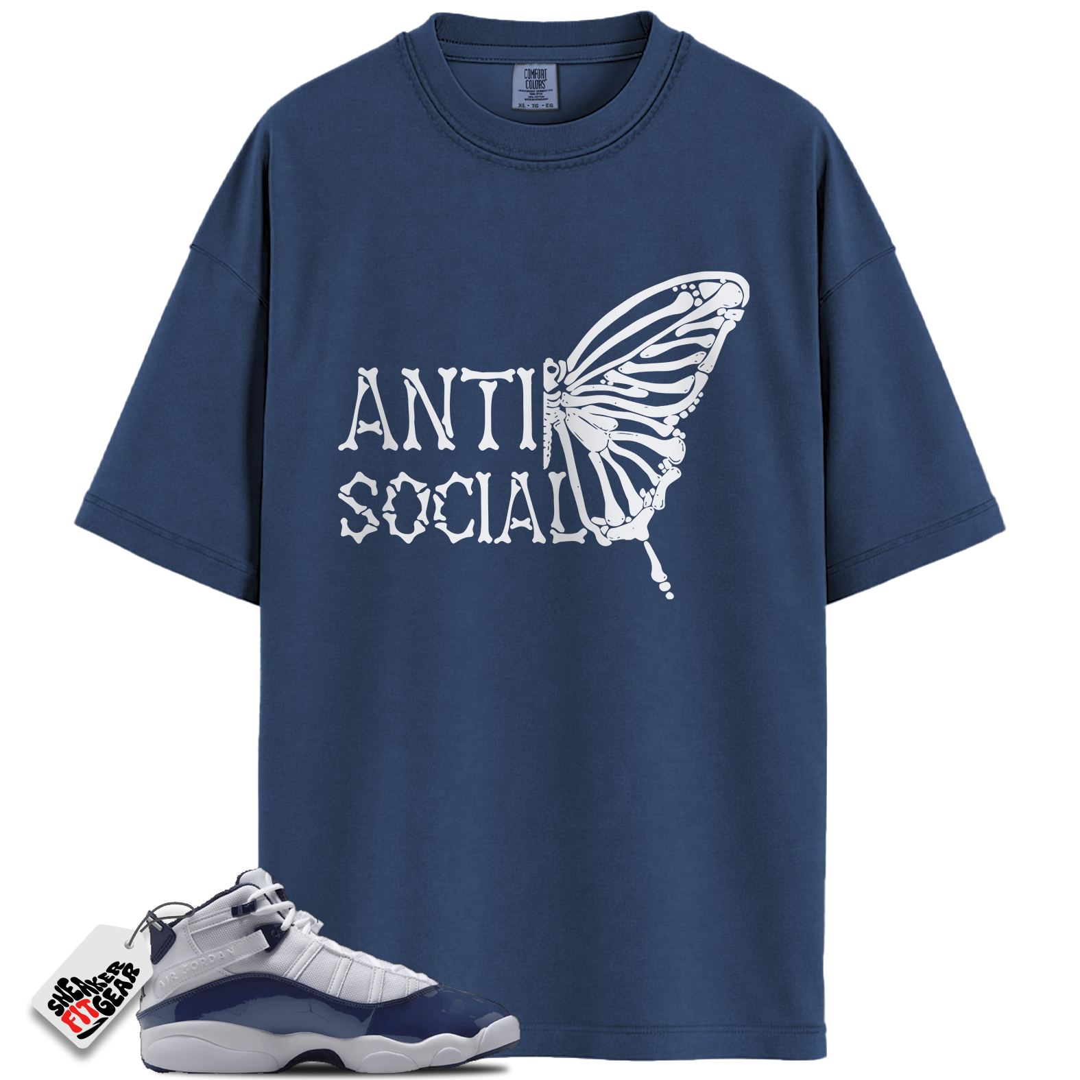 Jordan 6 Rings White Midnight Navy Match Shirts, ASB To Match Jordan 6 Rings White Midnight Navy