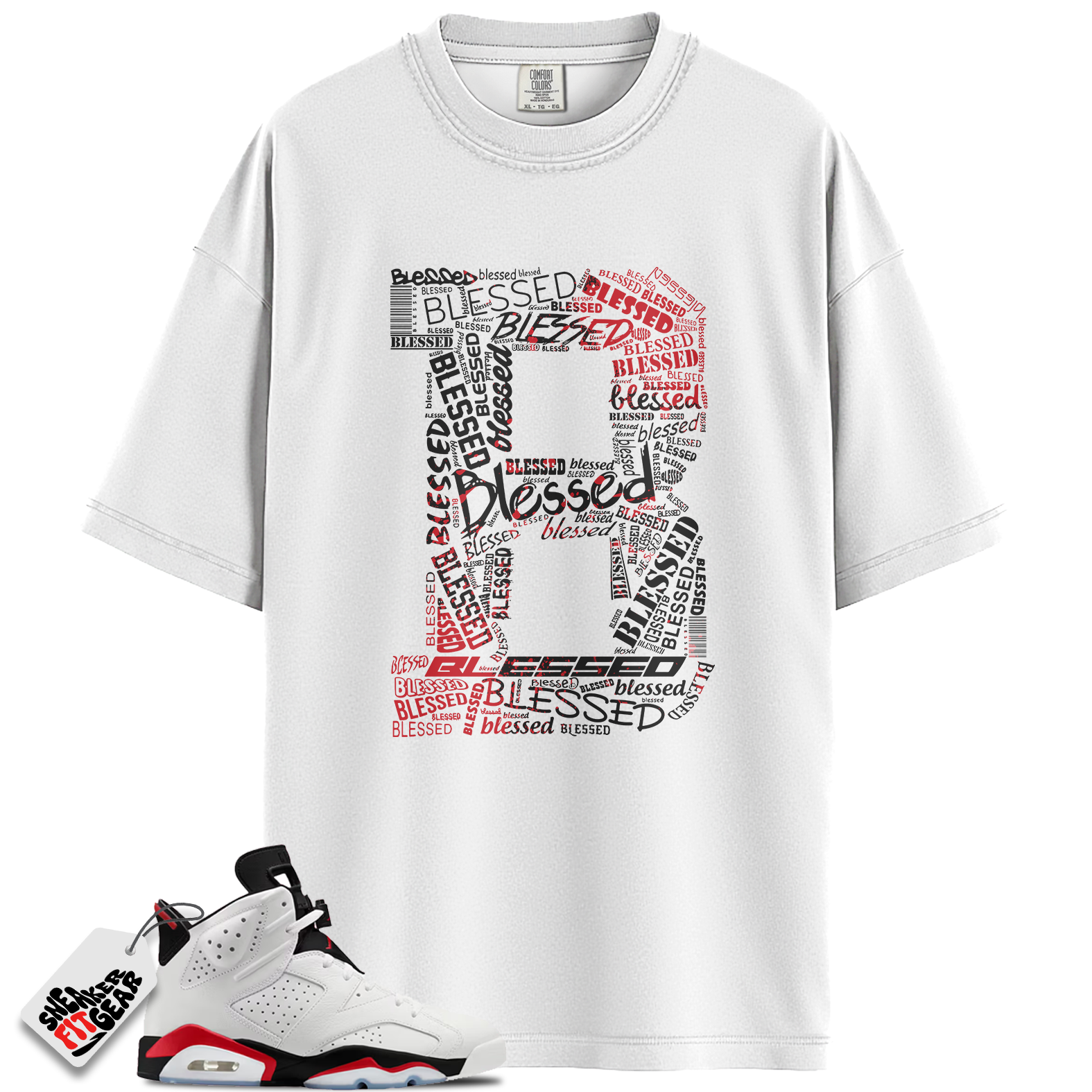 Jordan 6 Retro Fire Red Match Shirts, B BLS To Match Jordan 6 Retro Fire Red Main image