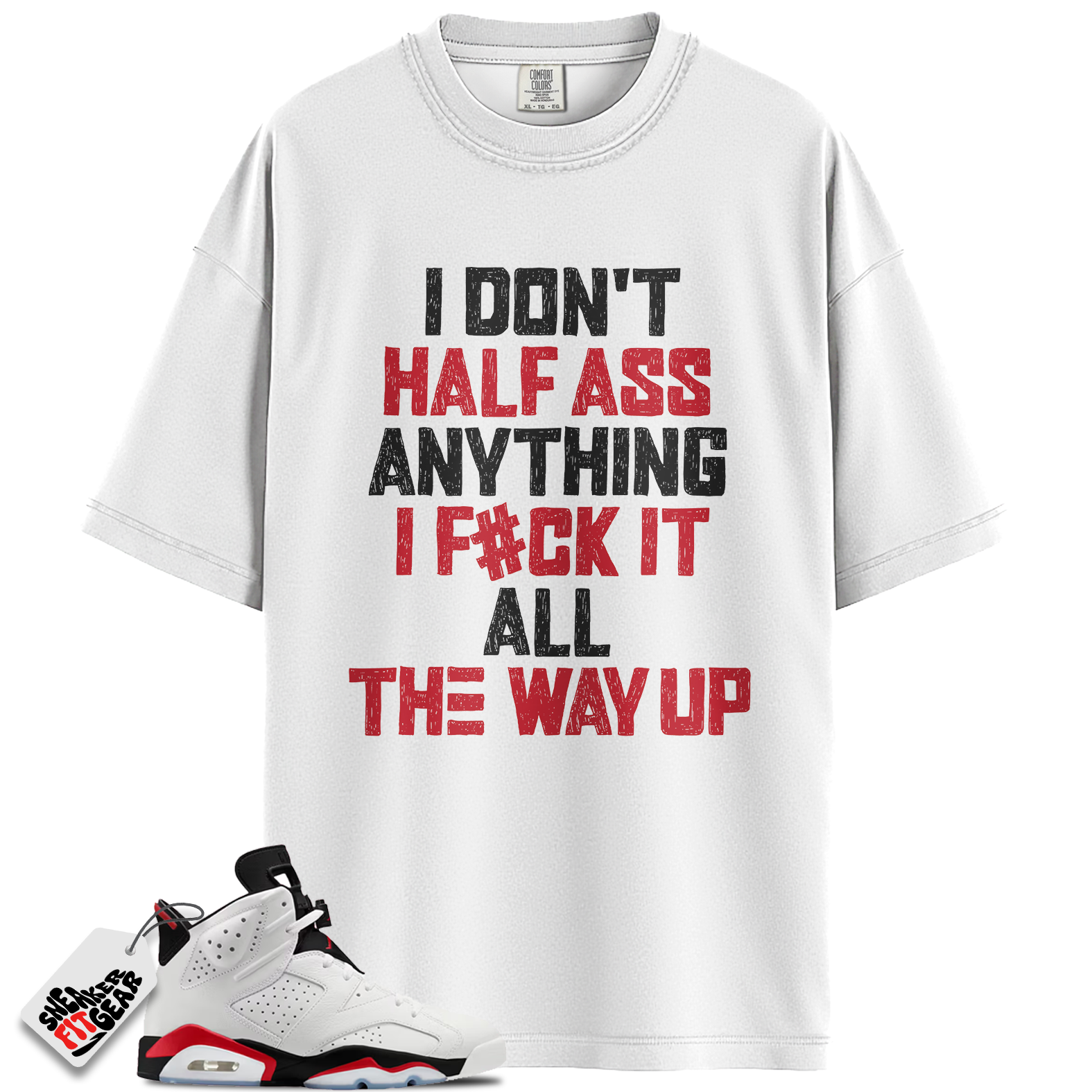 Jordan 6 Retro Fire Red Match Shirts, HALF To Match Jordan 6 Retro Fire Red