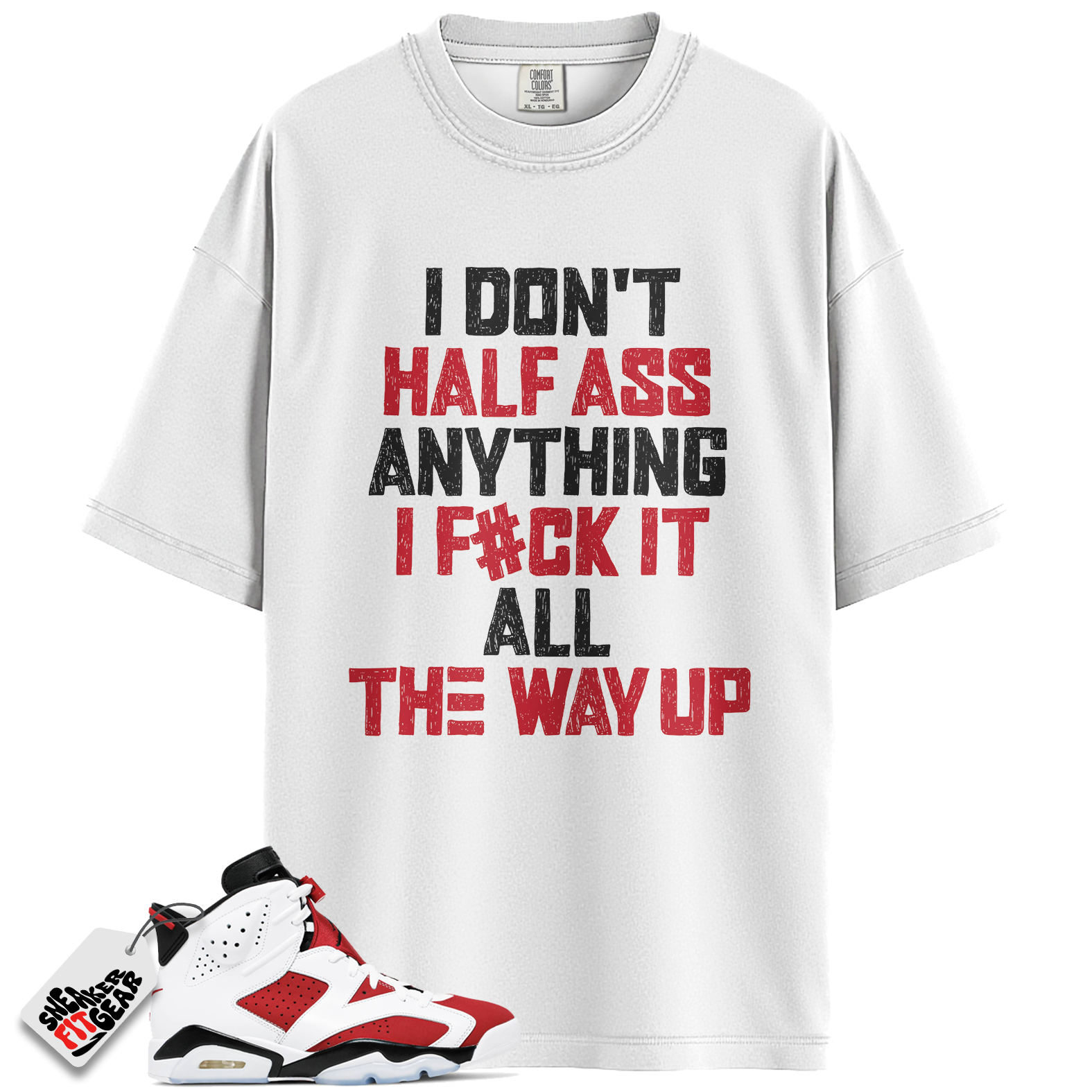 Jordan 6 Retro Carmine Match Shirts, HALF To Match Jordan 6 Retro Carmine