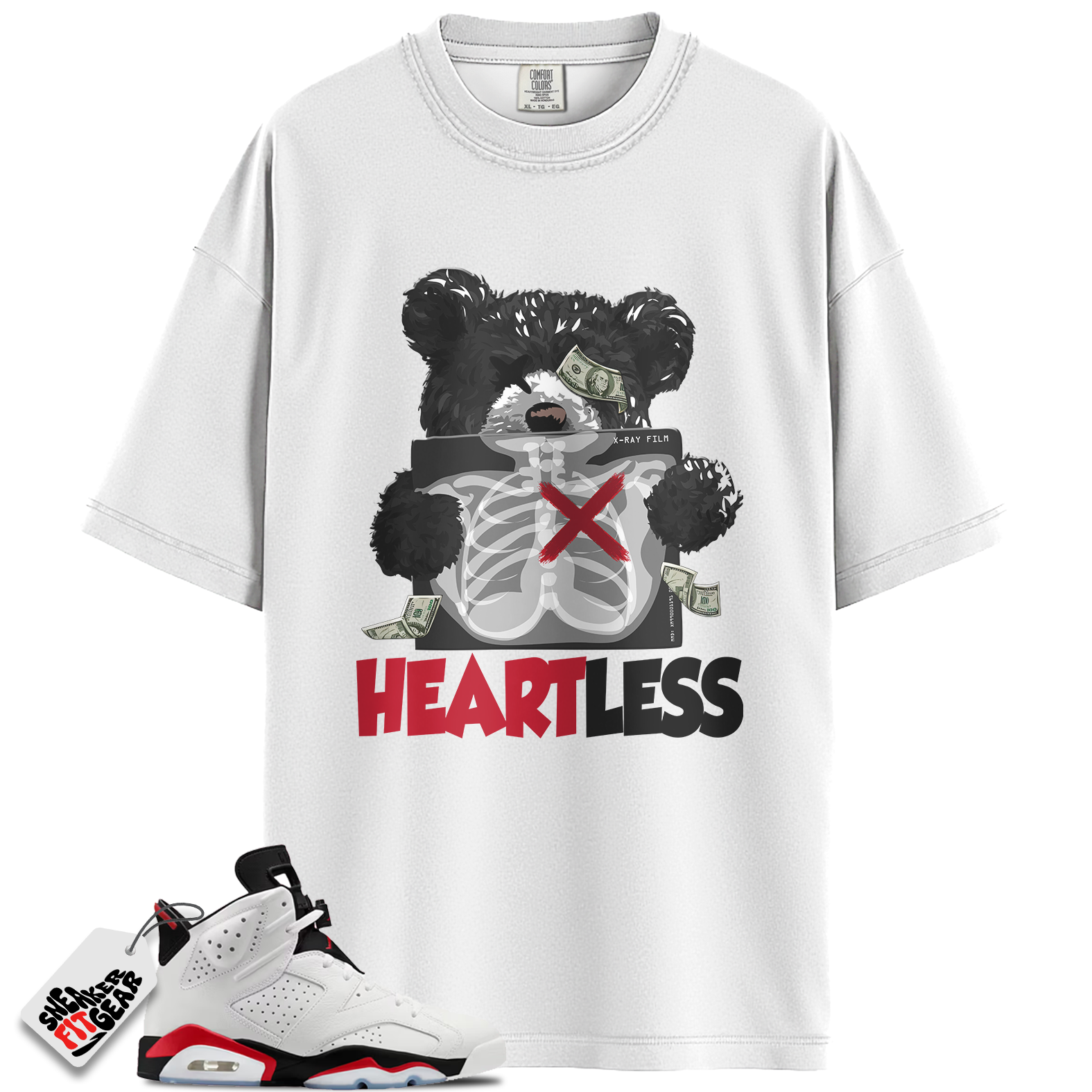 Jordan 6 Retro Fire Red Match Shirts, HEART To Match Jordan 6 Retro Fire Red