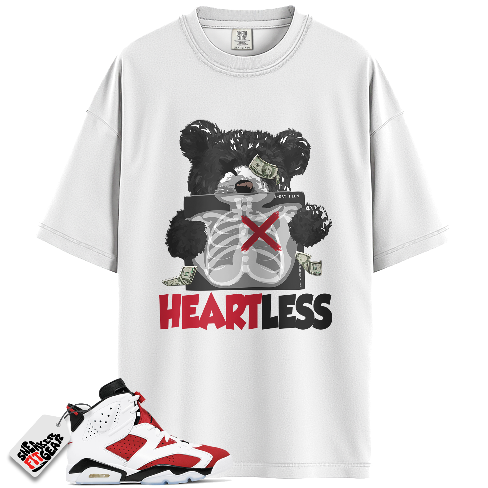Jordan 6 Retro Carmine Match Shirts, HEART To Match Jordan 6 Retro Carmine
