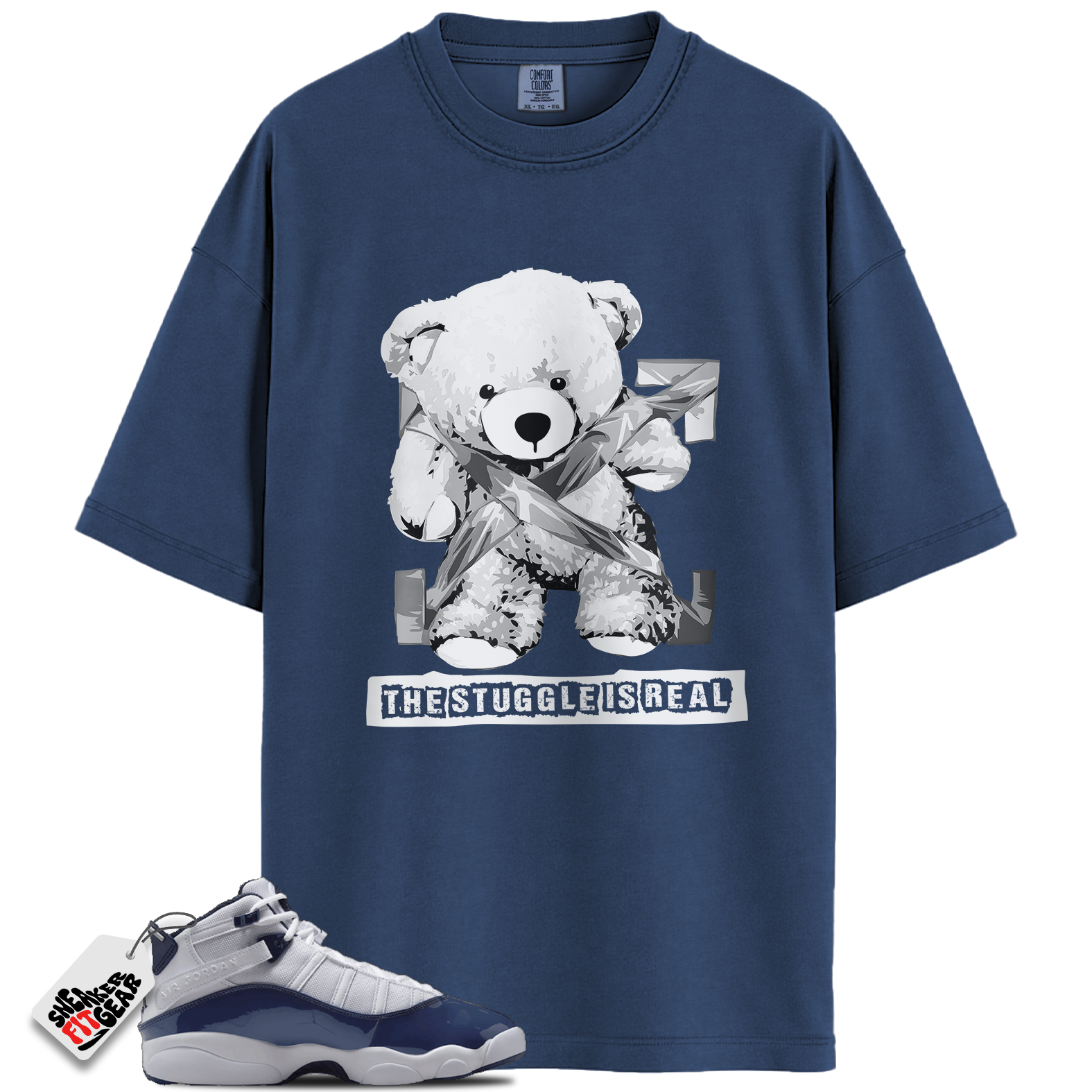 Jordan 6 Rings White Midnight Navy Match Shirts, STRUG To Match Jordan 6 Rings White Midnight Navy