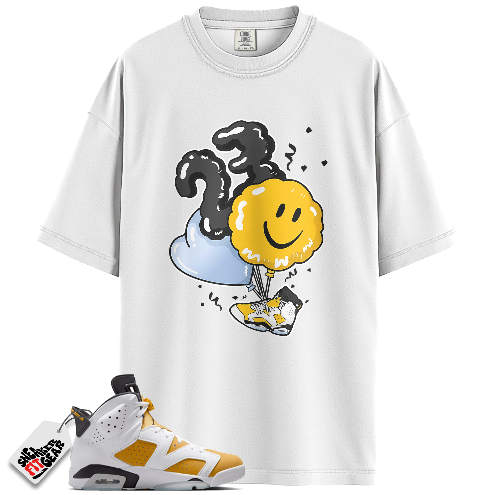 Jordan 6 Retro Yellow Ochre Match Shirts, Balloon Sneaker Tee To Match Jordan 6 Retro Yellow Ochre Main image
