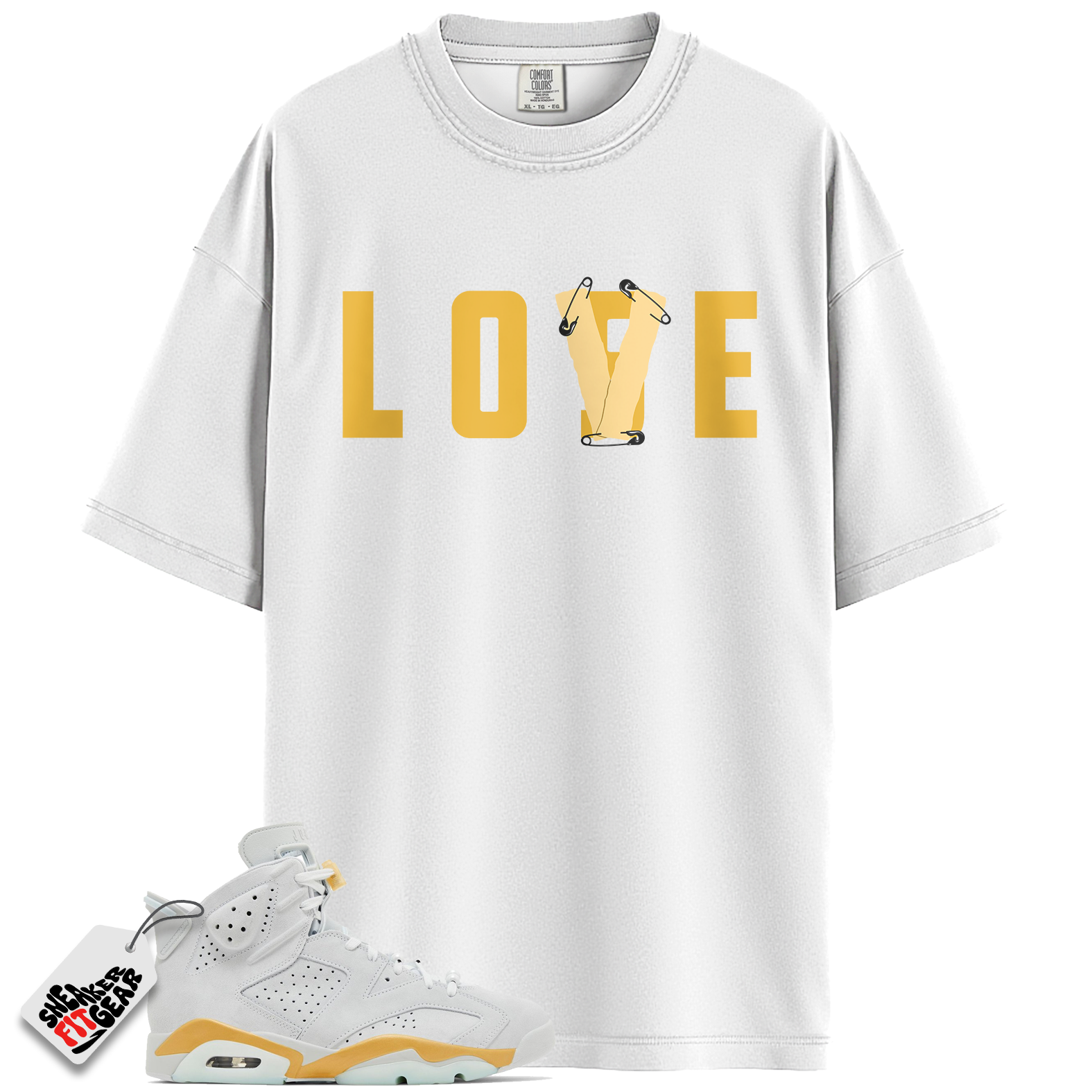 Women's Jordan 6 Retro Craft Pearl Match Shirts, Love Lose Tee Match Yellow Ochre 6s To Match Women's Jordan 6 Retro Craft Pearl Main image