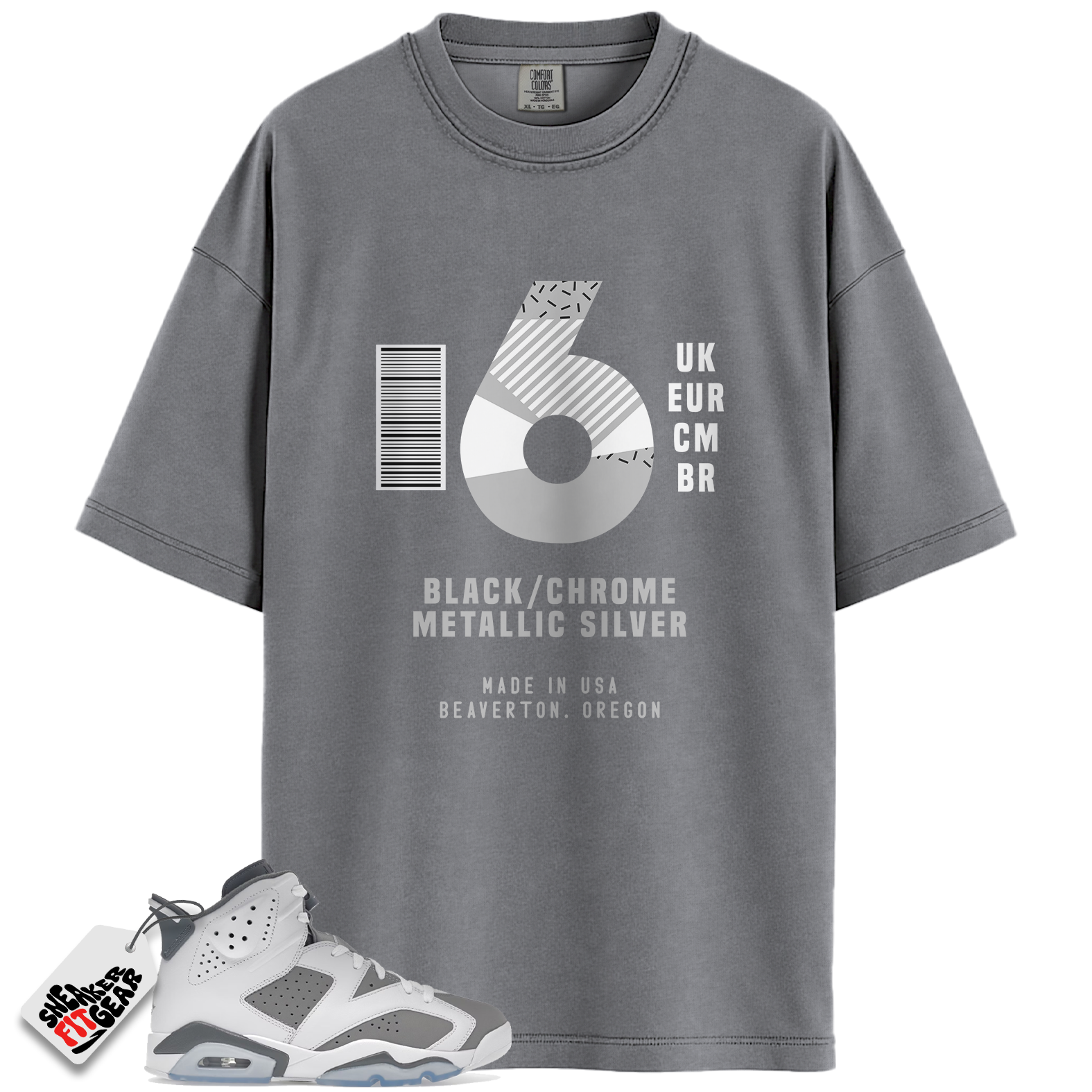 Jordan 6 Retro Cool Grey Match Shirts, Box Label Shirt To Match Jordan 6 Retro Cool Grey Main image