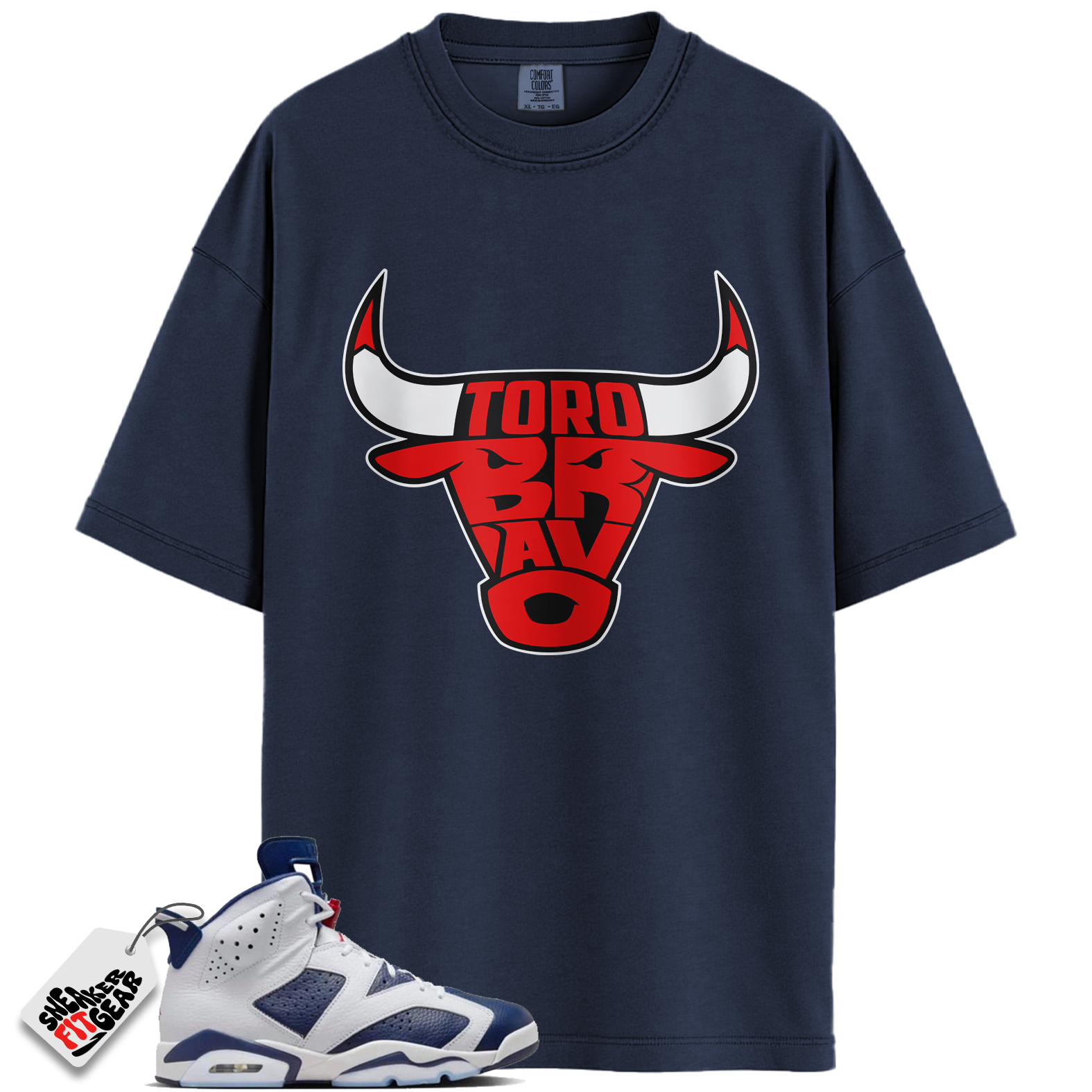 Jordan 6 Retro Olympic Match Shirts, The Toro Bravo Sneaker Tee To Match Jordan 6 Retro Olympic