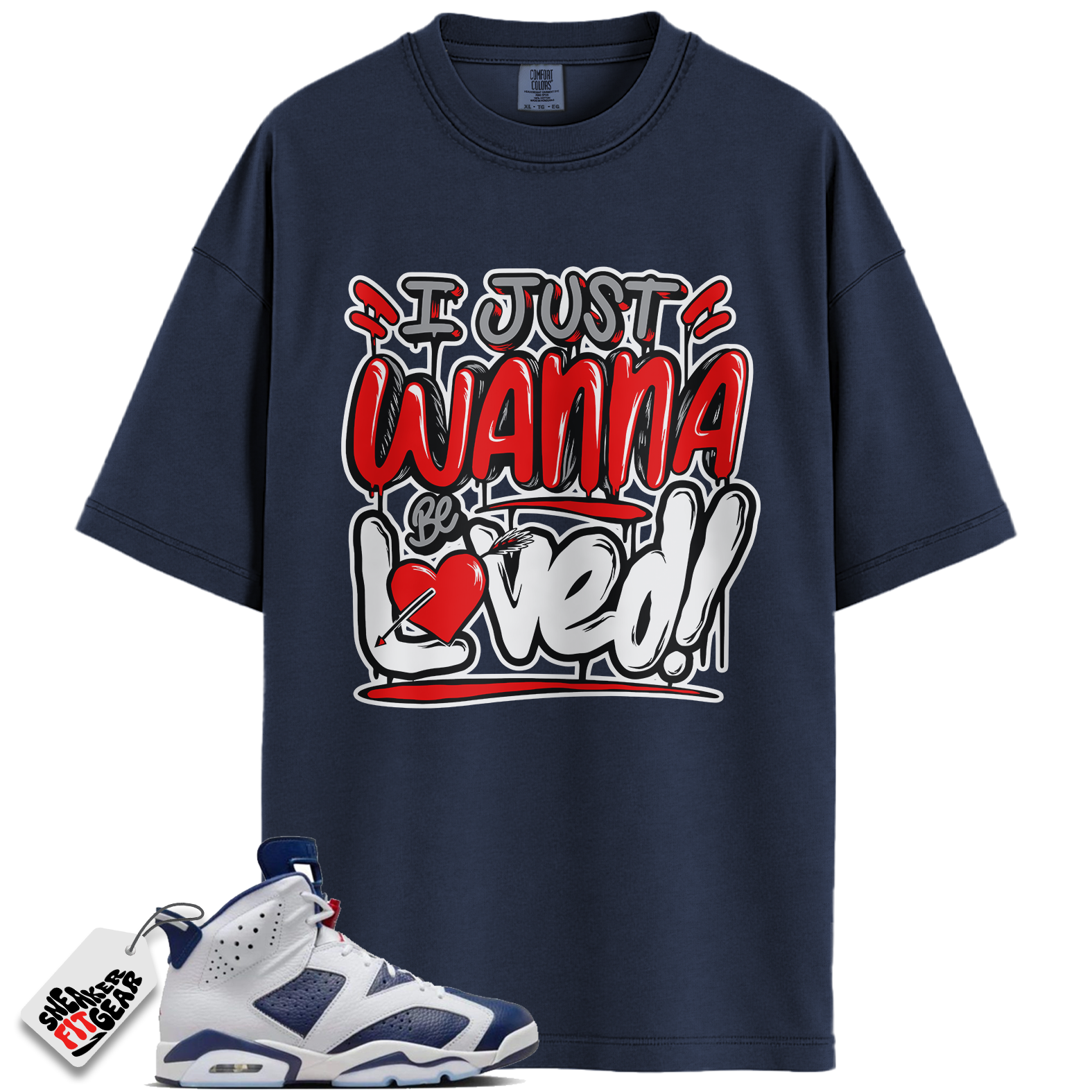Jordan 6 Retro Olympic Match Shirts, RED LOVED To Match Jordan 6 Retro Olympic