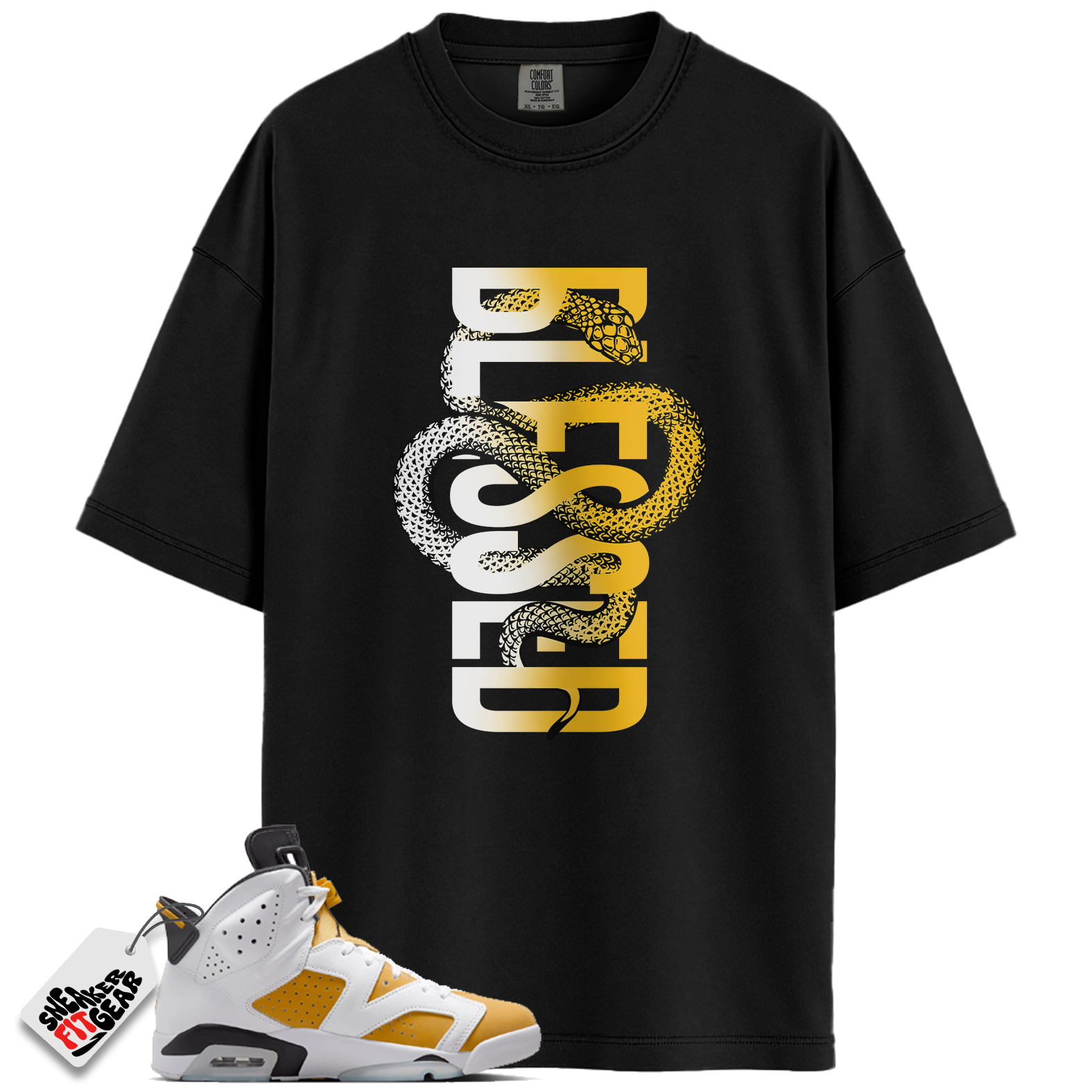 Jordan 6 Retro Yellow Ochre Match Shirts, Snake Shirt To Match Jordan 6 Retro Yellow Ochre
