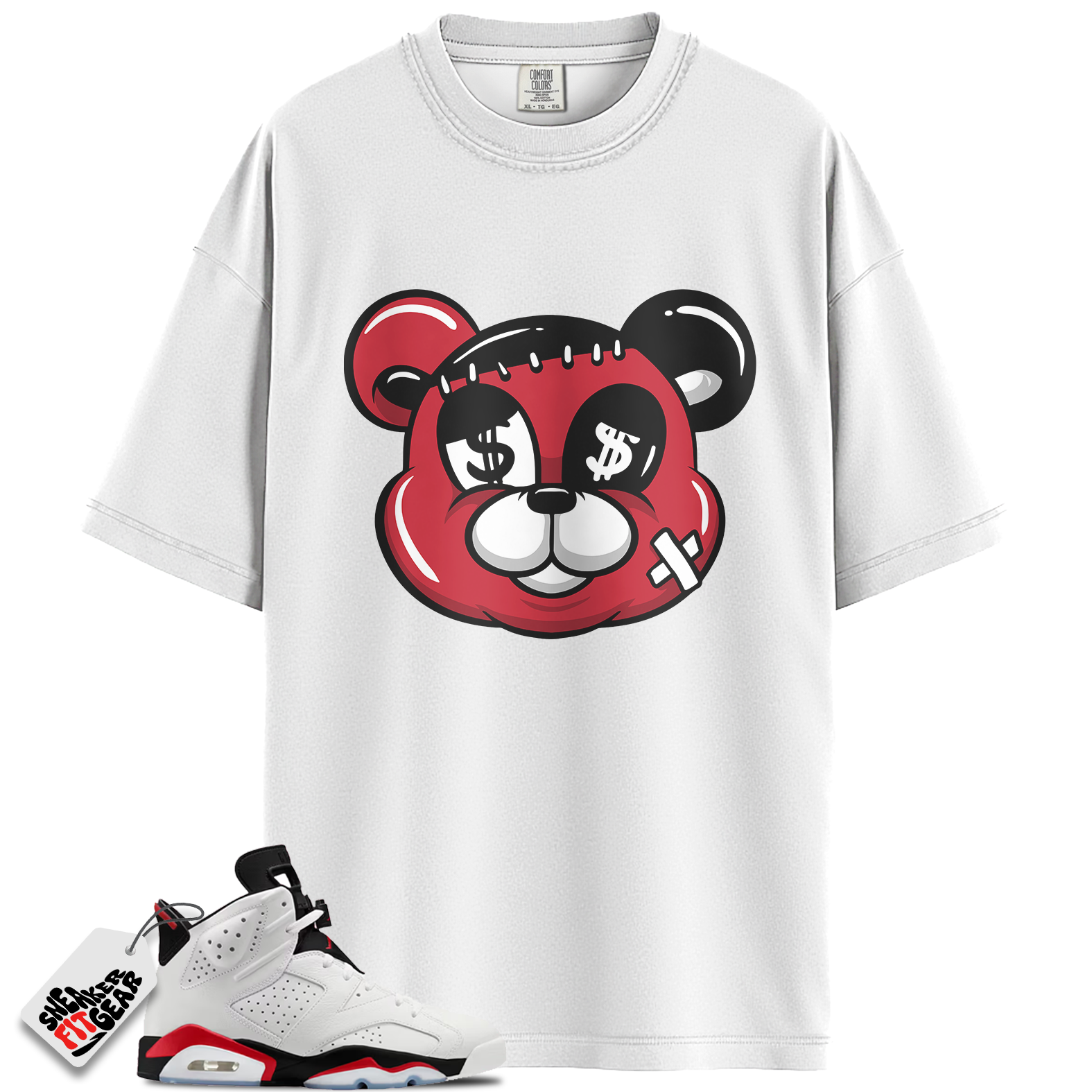 Jordan 6 Retro Fire Red Match Shirts, Bear Shirt To Match Jordan 6 Retro Fire Red