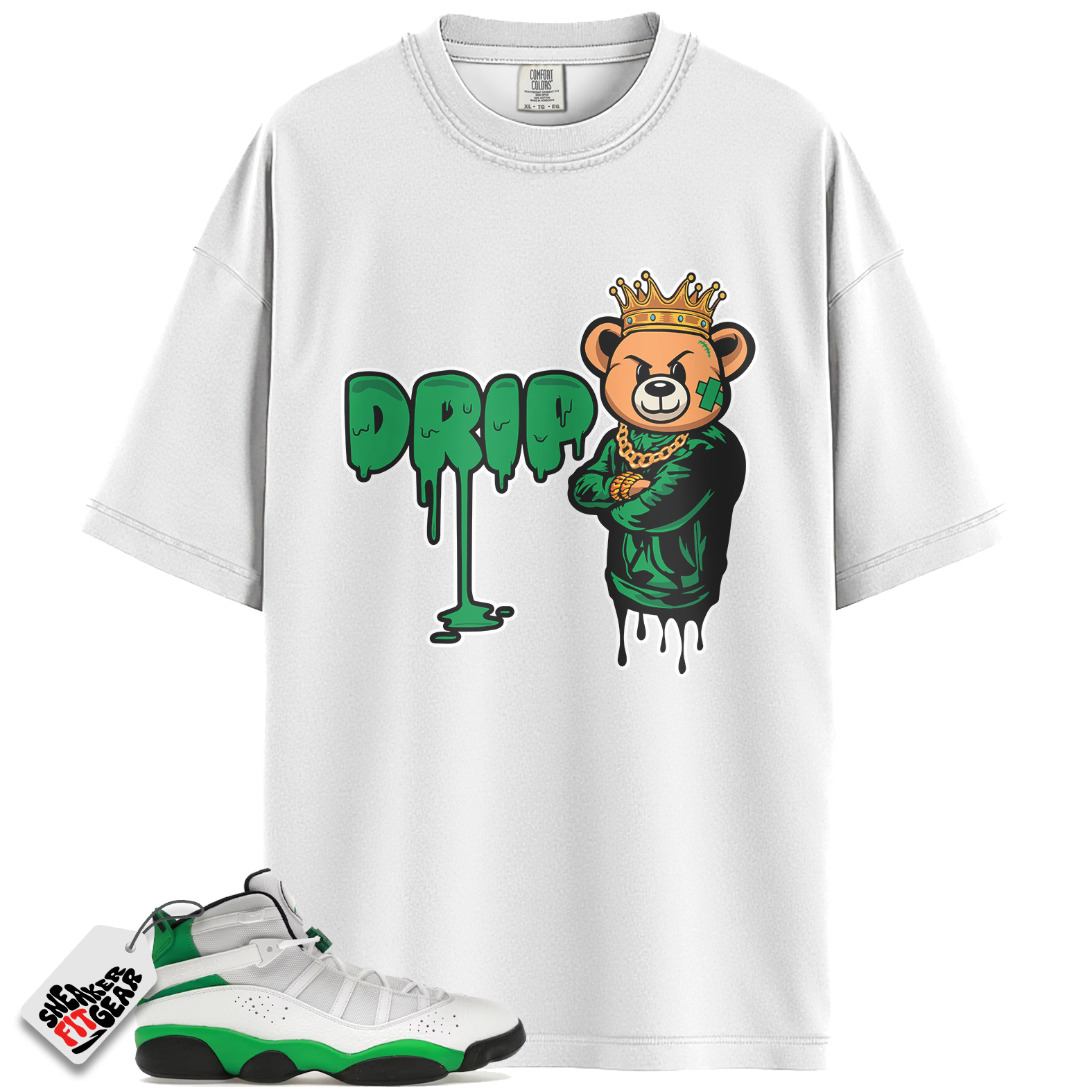 Jordan 6 Rings Lucky Green Match Shirts, Drip Shirt To Match Jordan 6 Rings Lucky Green