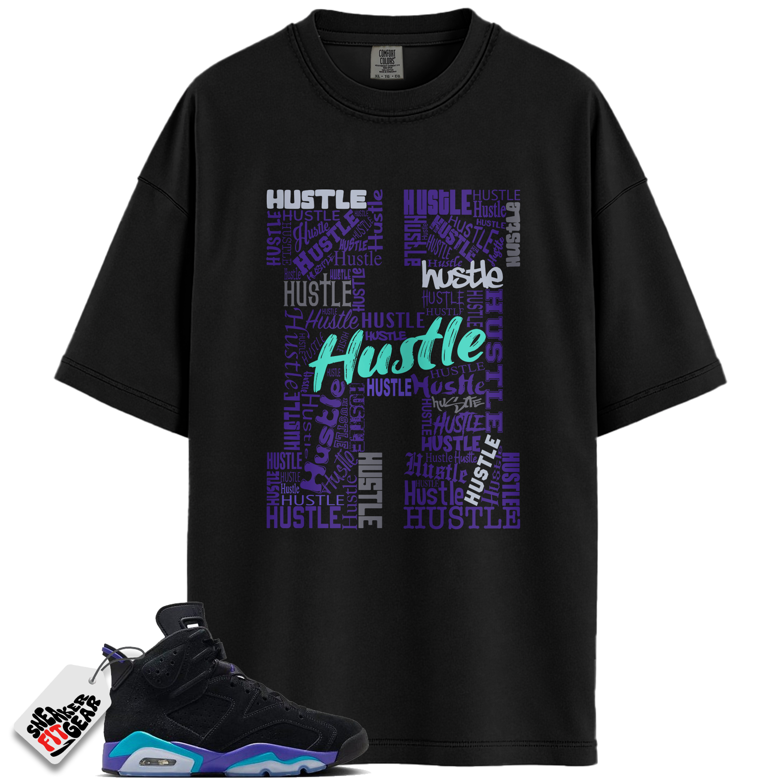 Jordan 6 Retro Aqua Match Shirts, Hustle Shirt To Match Jordan 6 Retro Aqua