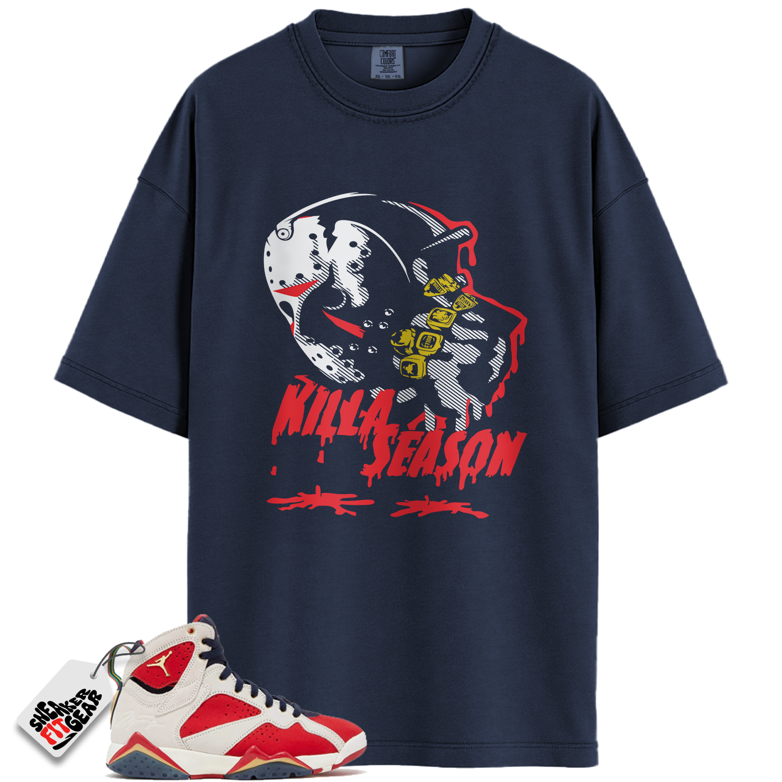 Jordan 7 Retro Trophy Room New Sheriff in Town Match Shirts, Killa Season Tee To Match Jordan 7 Retro Trophy Room New Sheriff in Town