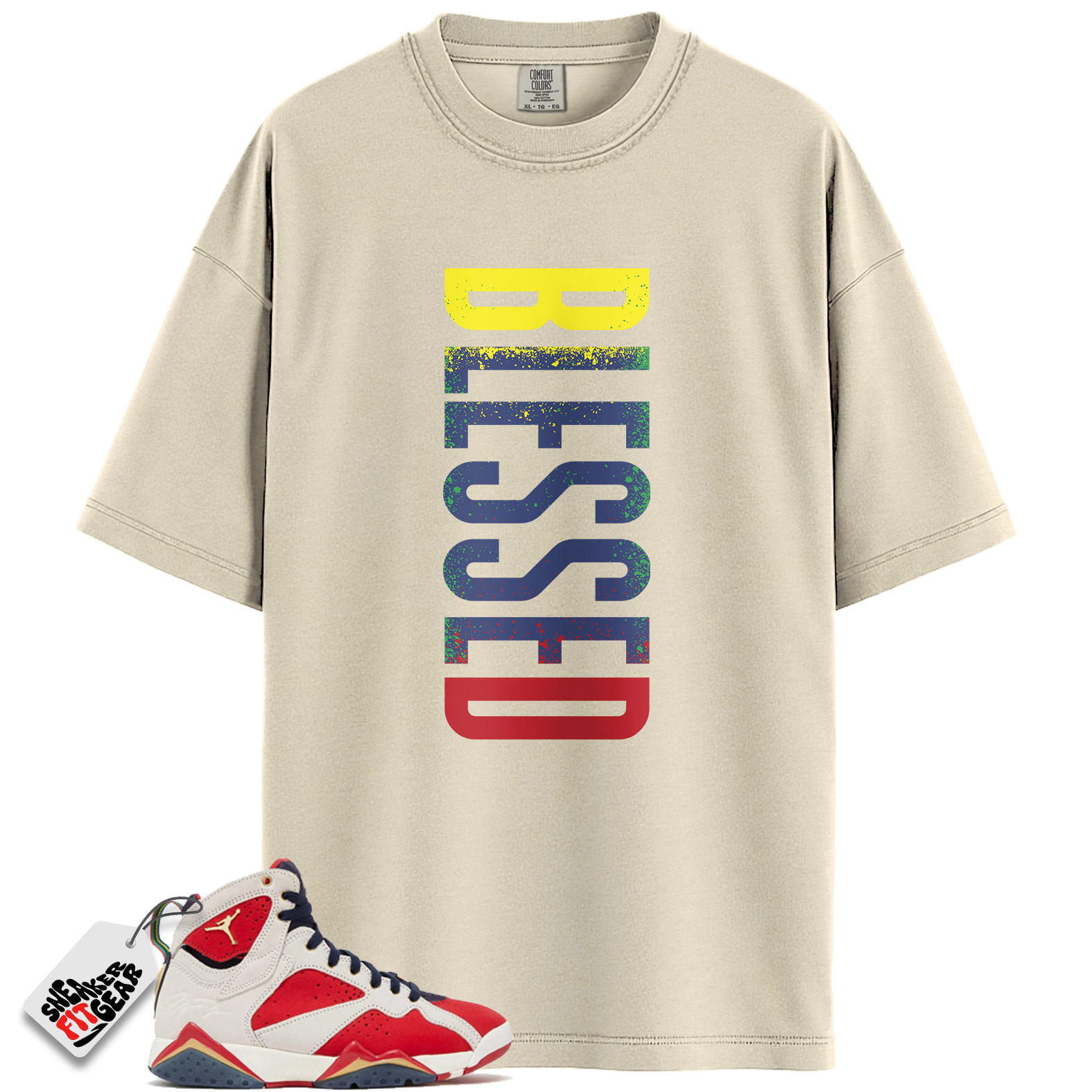 Jordan 7 Retro Trophy Room New Sheriff in Town Match Shirts, Blessed Shirt To Match Jordan 7 Retro Trophy Room New Sheriff in Town Main image