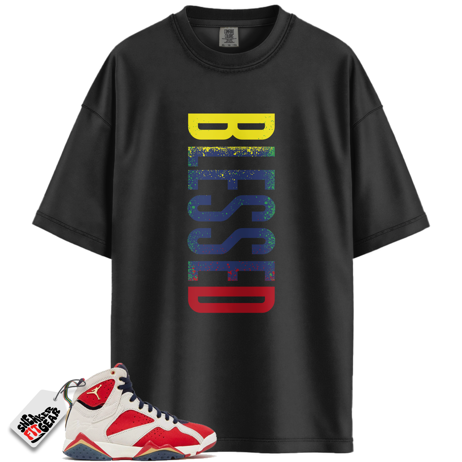 Jordan 7 Retro Trophy Room New Sheriff in Town Match Shirts, Blessed Shirt To Match Jordan 7 Retro Trophy Room New Sheriff in Town