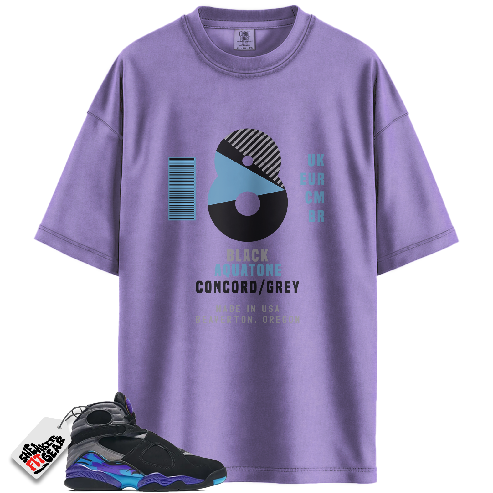 Jordan 8 Retro Aqua (2025) Match Shirts, Sneaker Label Shirt To Match Jordan 8 Retro Aqua (2025)