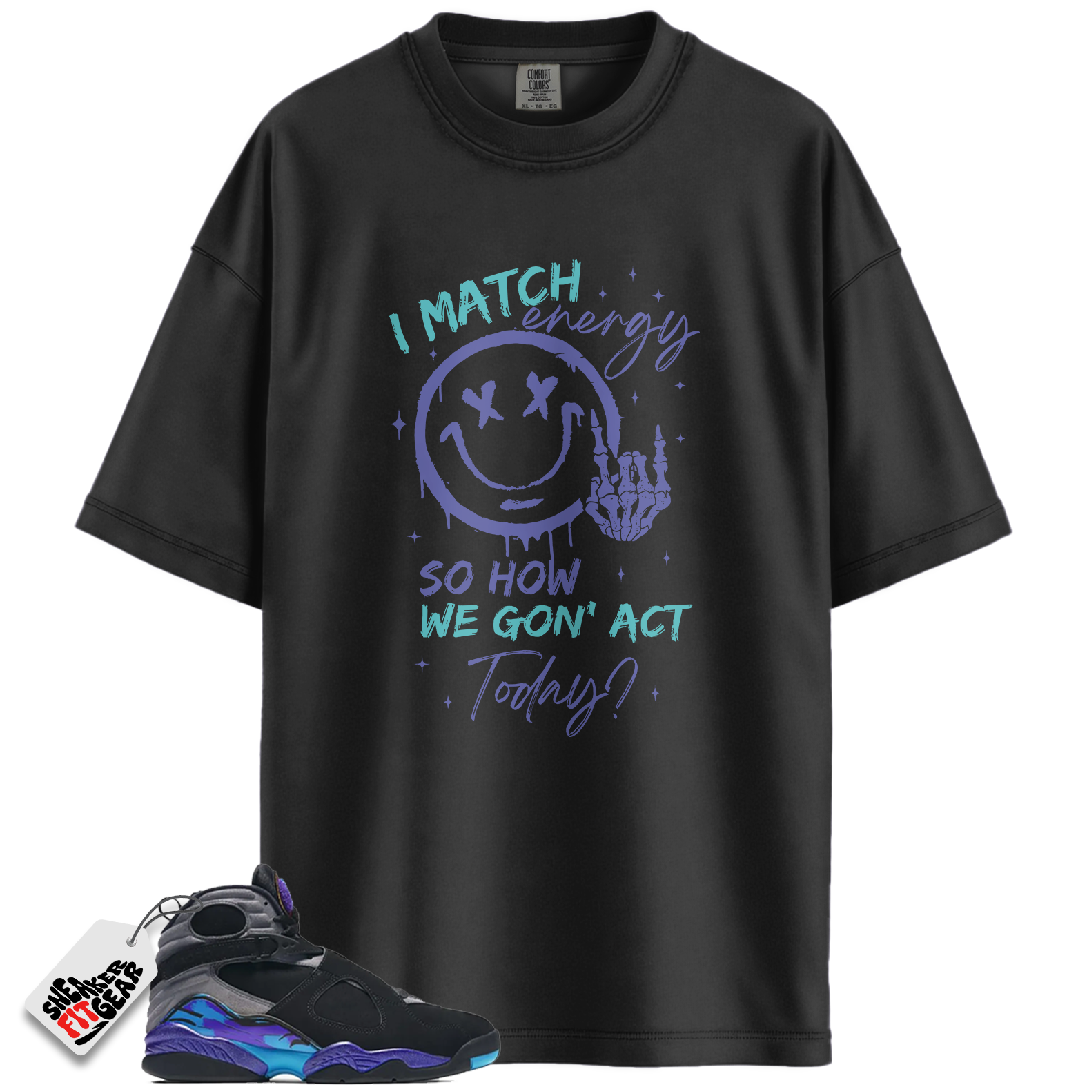 Jordan 8 Retro Aqua (2025) Match Shirts, Match Energy Shirt To Match Jordan 8 Retro Aqua (2025)