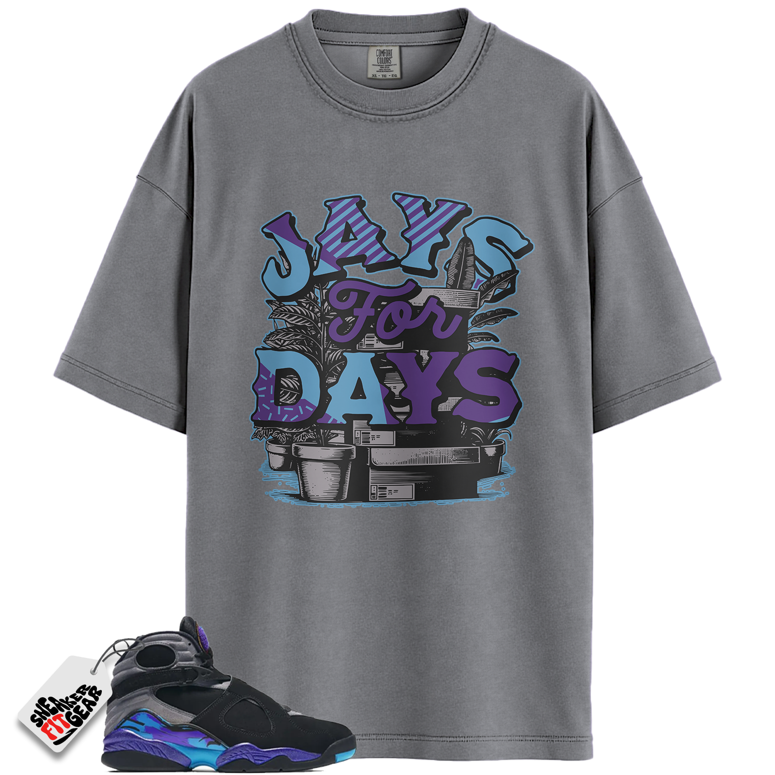 Jordan 8 Retro Aqua (2025) Match Shirts, Stacked Sneaker Shirt To Match Jordan 8 Retro Aqua (2025) Main image