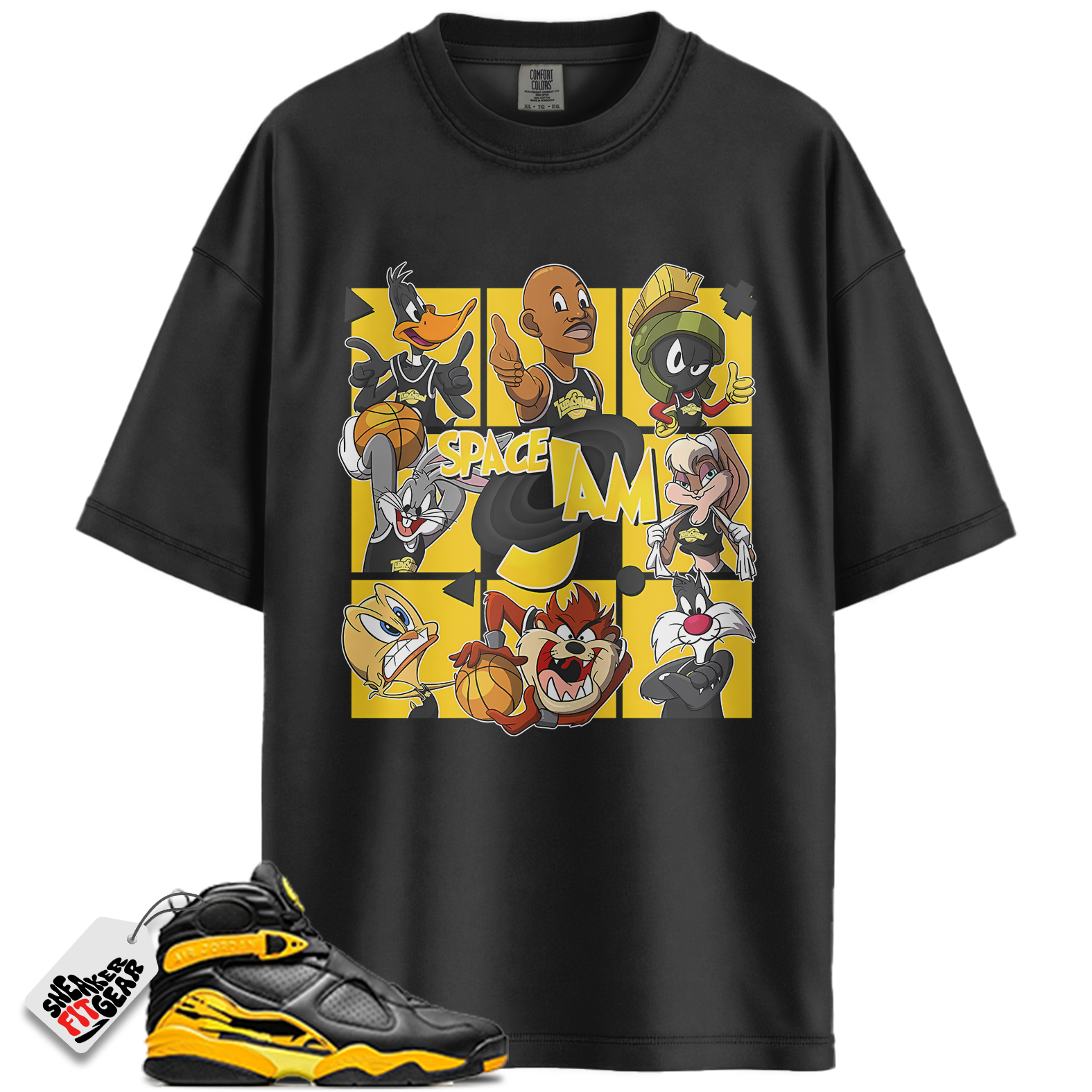 Women's Jordan 8 Retro Taxi Match Shirts, Space Jam Shirt To Match Women's Jordan 8 Retro Taxi Main image